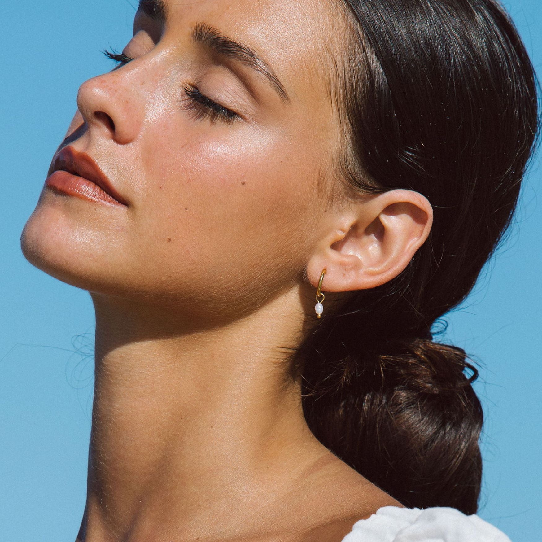 Pearl Huggie Hoops、mySite、hinf8tx79