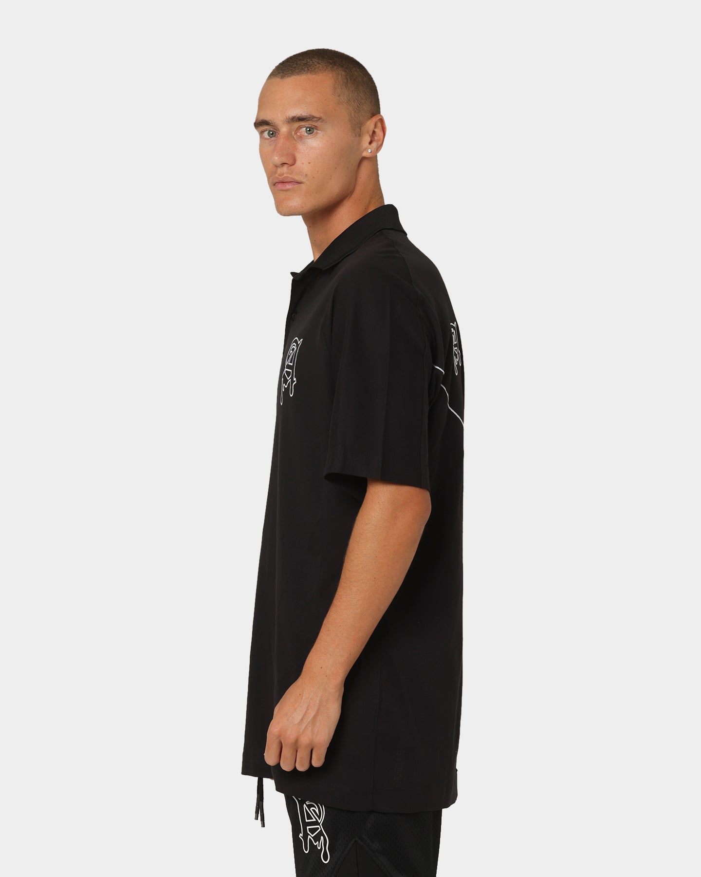 The Anti Order Military Oversized Polo Shirt Black/White、mySite、zt4zffjzw