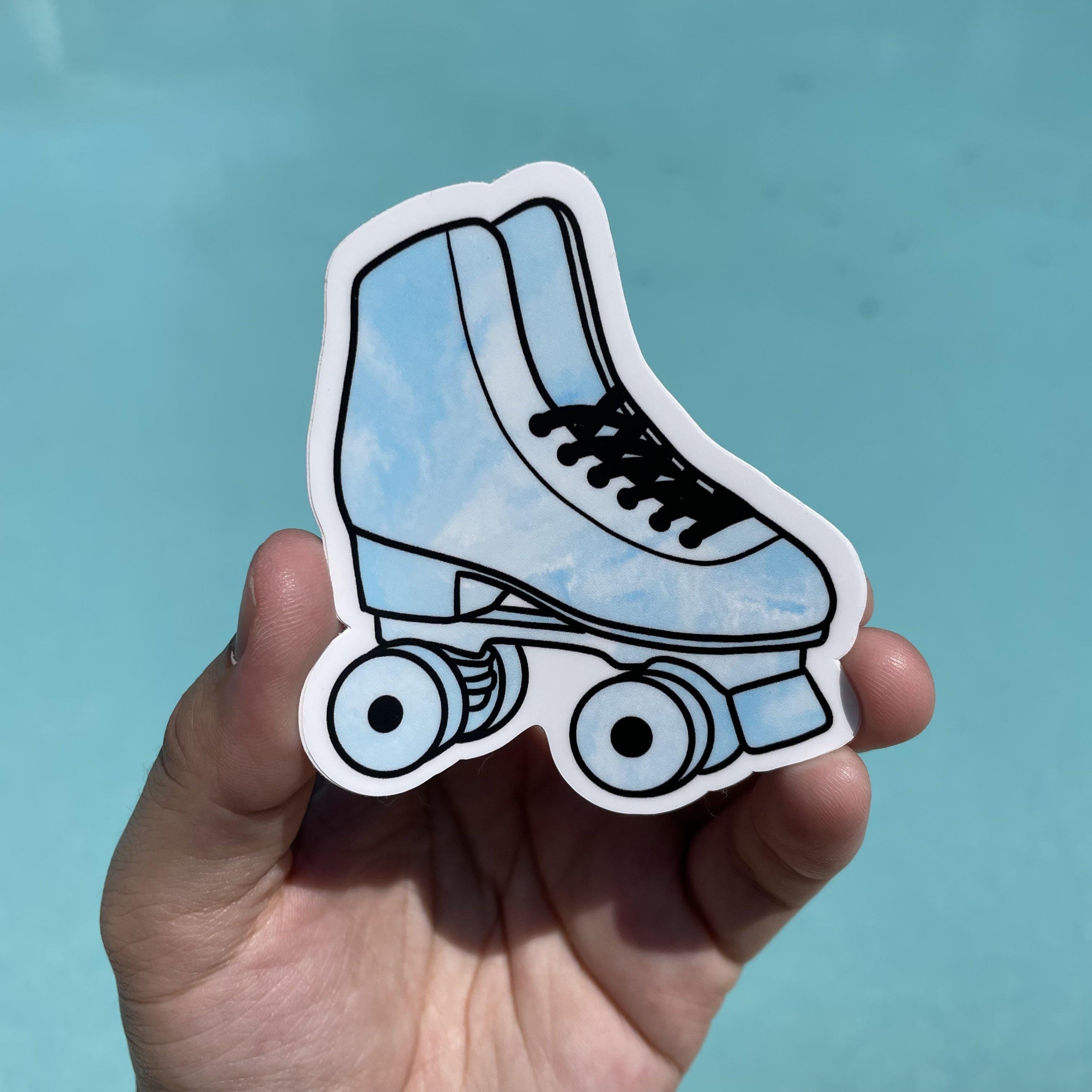  Blue Tie Dye Roller Skate Aesthetic Sticker、mySite、elrpsem3k