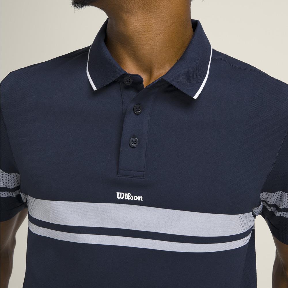 Wilson Men's All Seasons Polo - Classic Navy、mySite、neckold