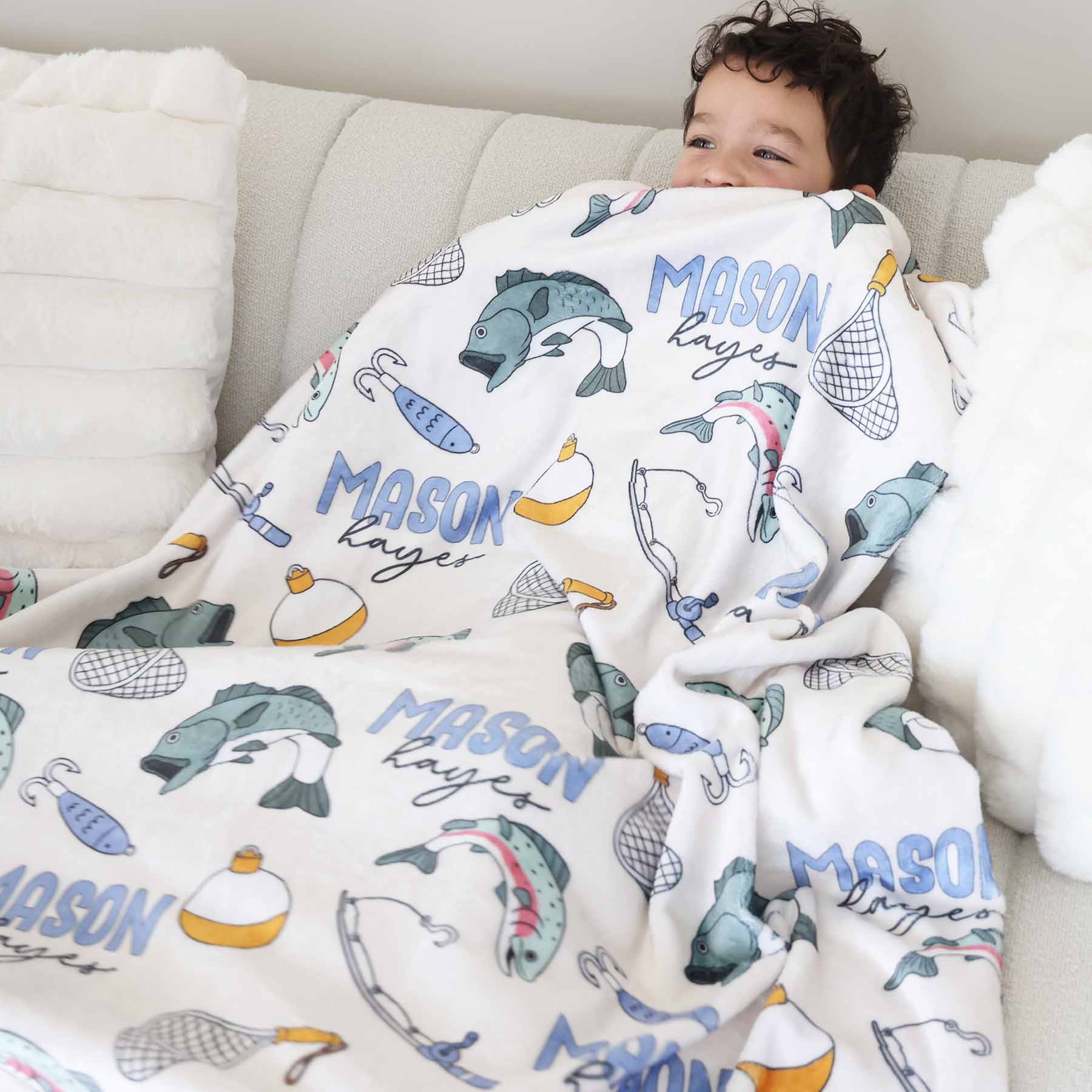  Catch of the Day Personalized Kids Blanket、mySite、layawaytickets