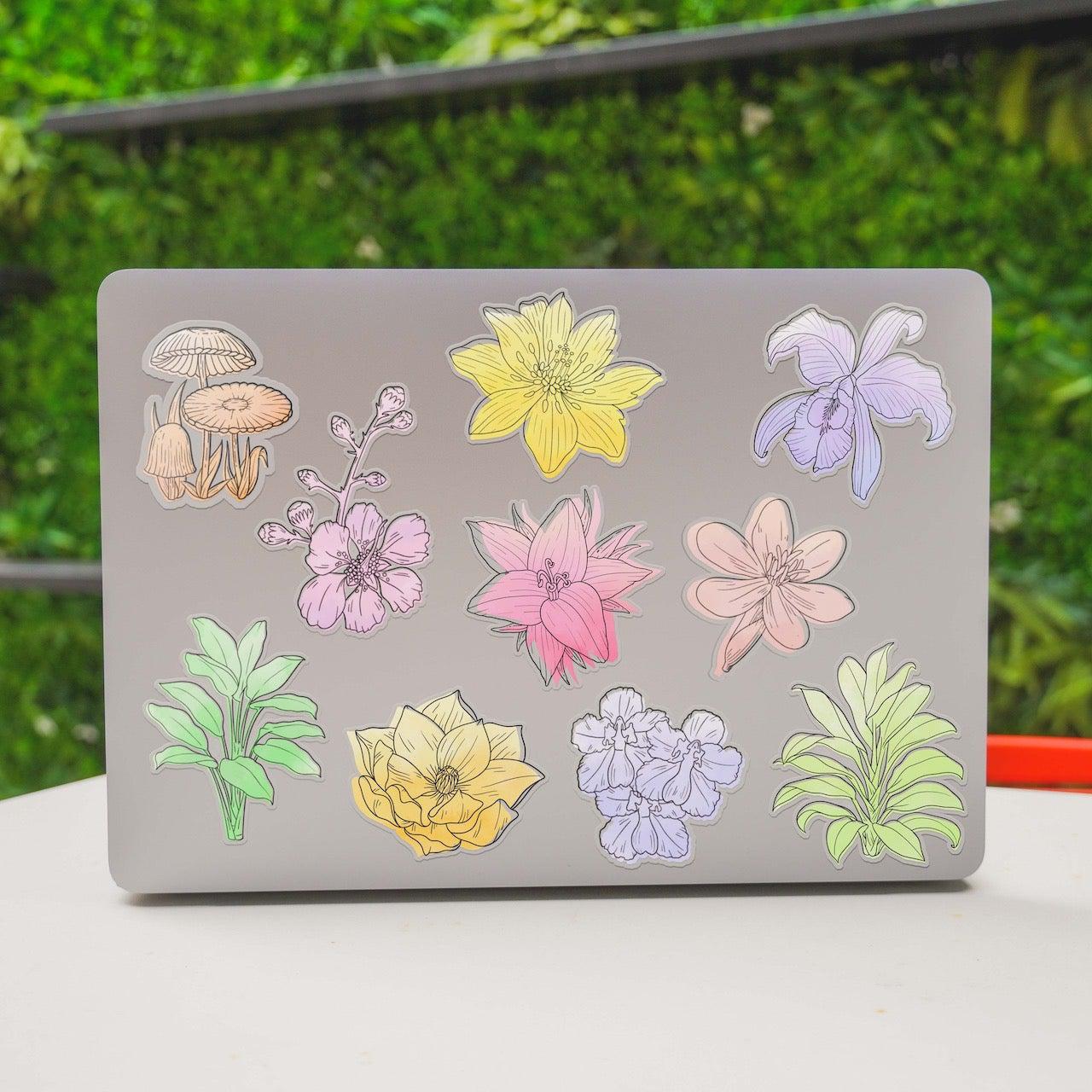  Botanical Watercolor Stickers 10 Pack、mySite、ghnorth