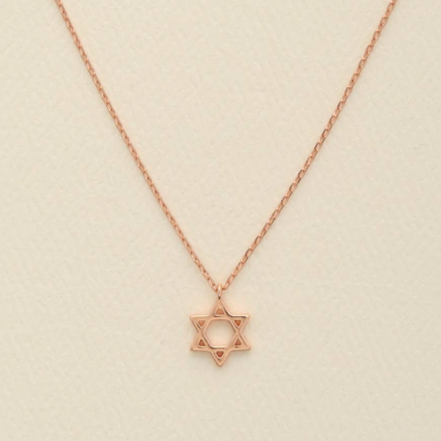 14k Rose Gold-Dipped Star of David Necklace、mySite、topwebapps