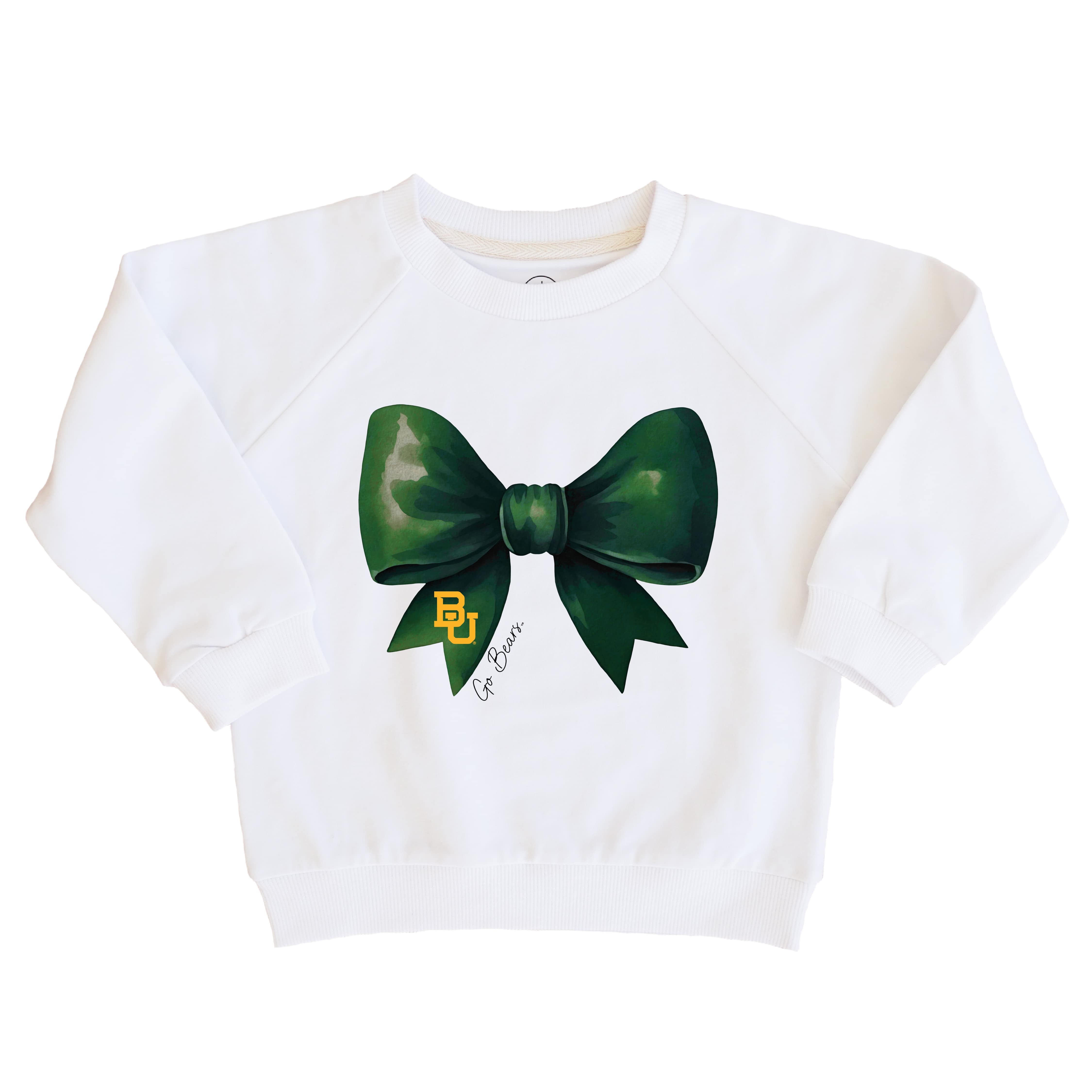  Baylor University | Footballs & Bows Kids Graphic Sweatshirts、mySite、layawaytickets
