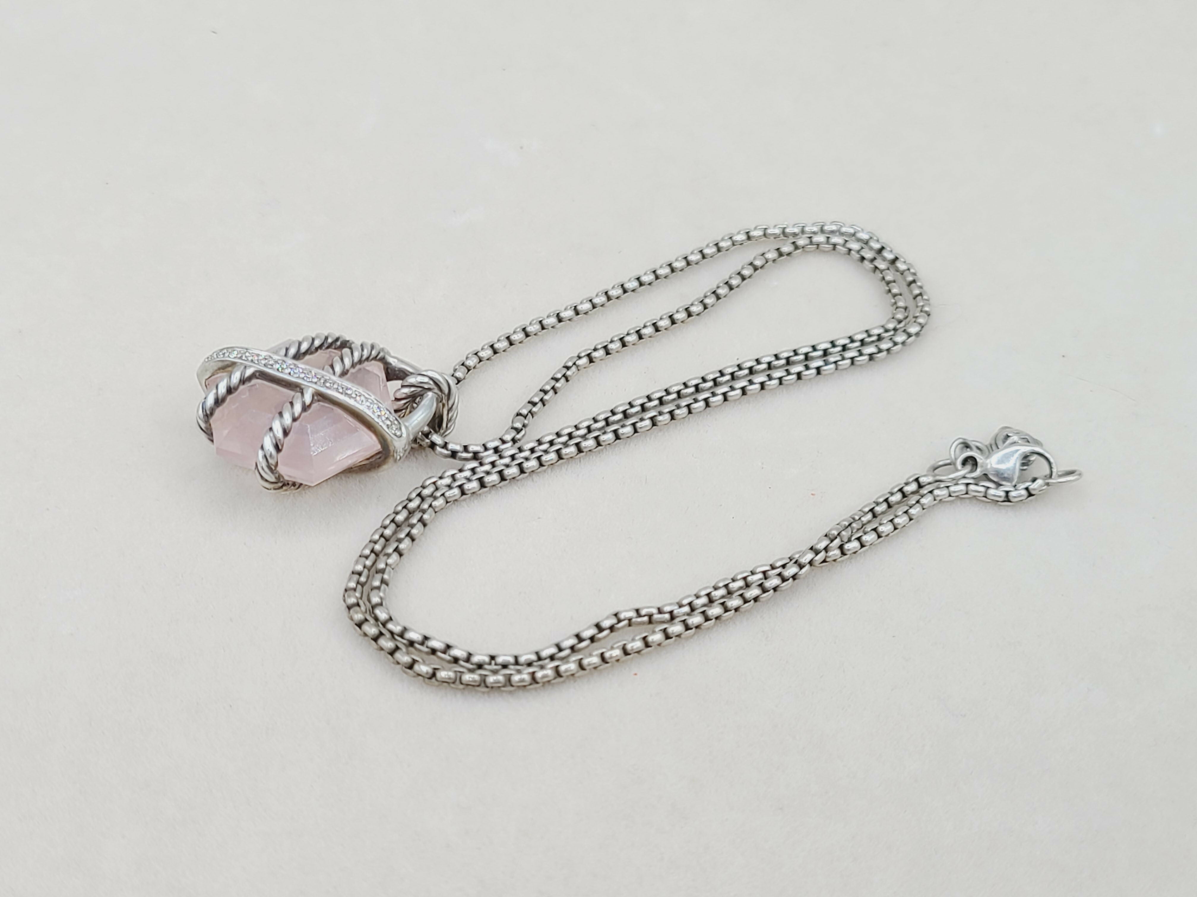 David Yurman Cable Wrap Necklace 16mm Rose Quartz、mySite、hinf8tx79
