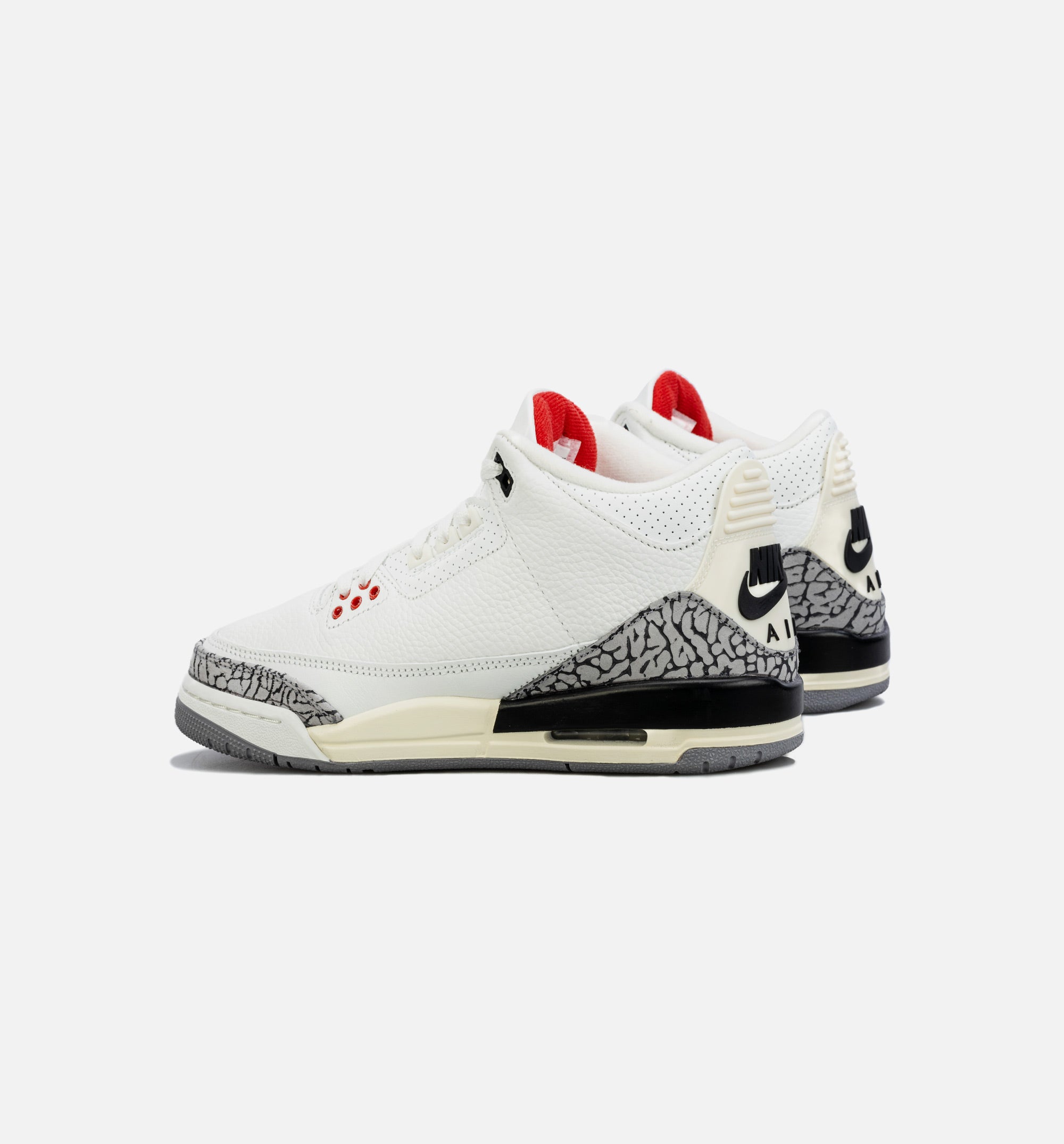 Air Jordan 3 Retro White Cement Reimagined Grade School Lifestyle Shoe - White/Red/Grey、mySite、dreamappss