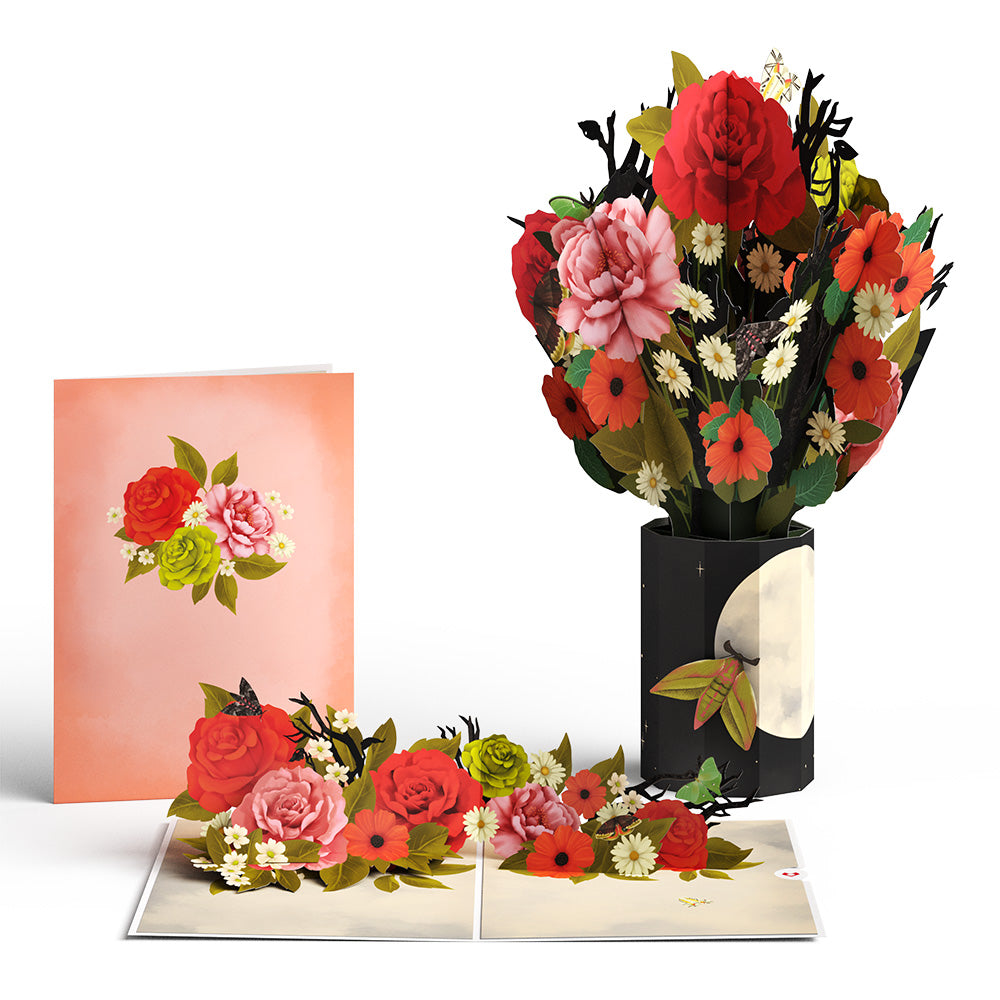 Midnight Florals Pop-Up Card & Bouquet Bundle、mySite、solidvoid