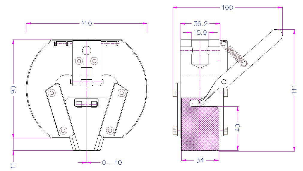 Wedge Grip Dimensions