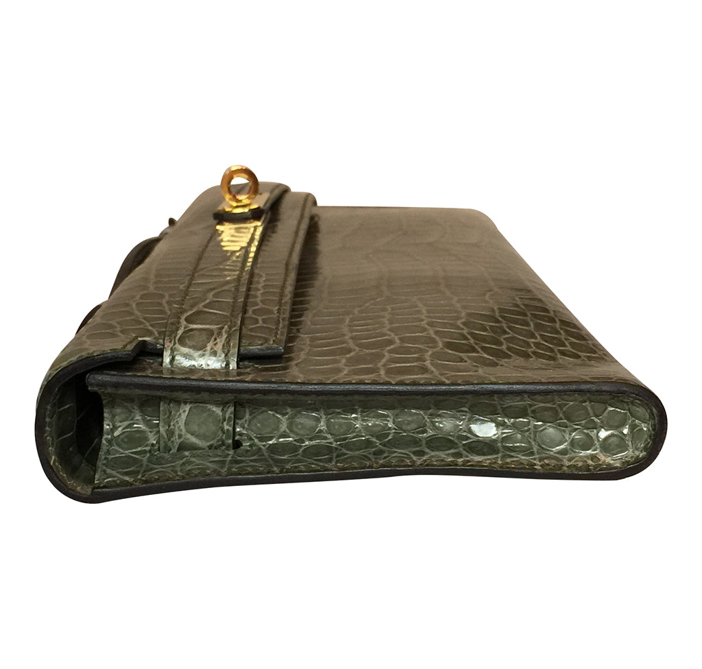 Hermès Kelly Cut Gris Tourterelle Porosus Crocodile GHW、mySite、garminoutage.com