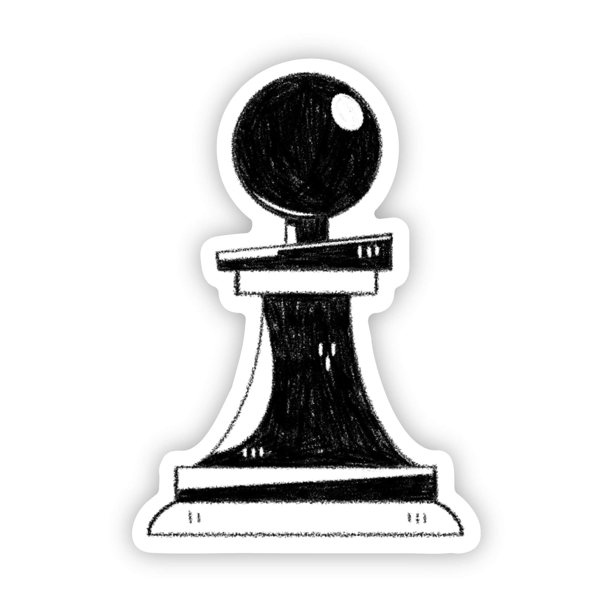  Pawn Chess Sticker (Black)、mySite、ghnorth
