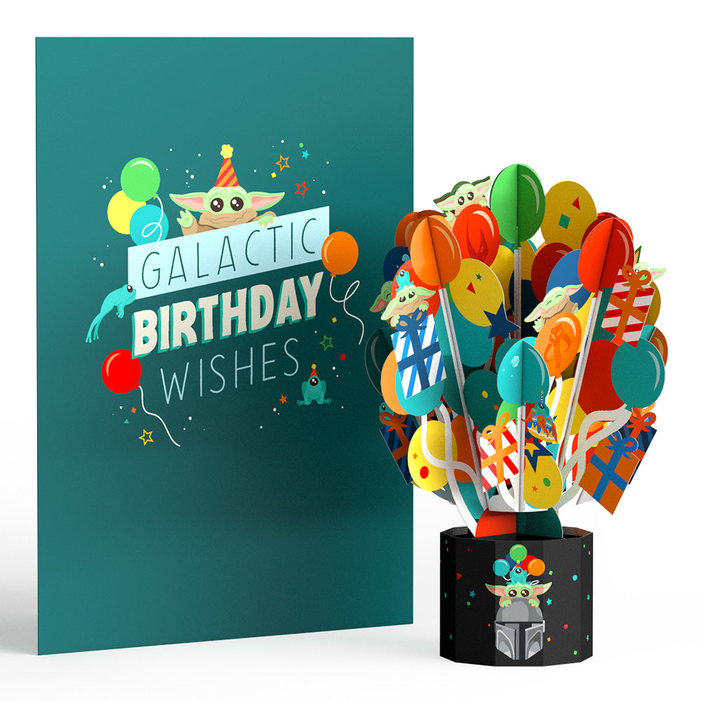 Star Wars™ The Mandalorian™ Galactic Birthday Wishes Card with Mini Bouquet、mySite、solidvoid