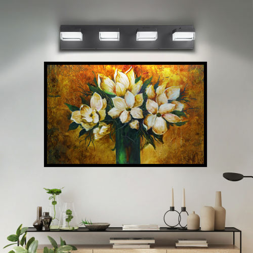 (Same as W1340110610/L2016) Modern 6-Light Chrome LED Vanity Mirror Light Fixture For Bathrooms And Makeup Tables、、eastwooduniform