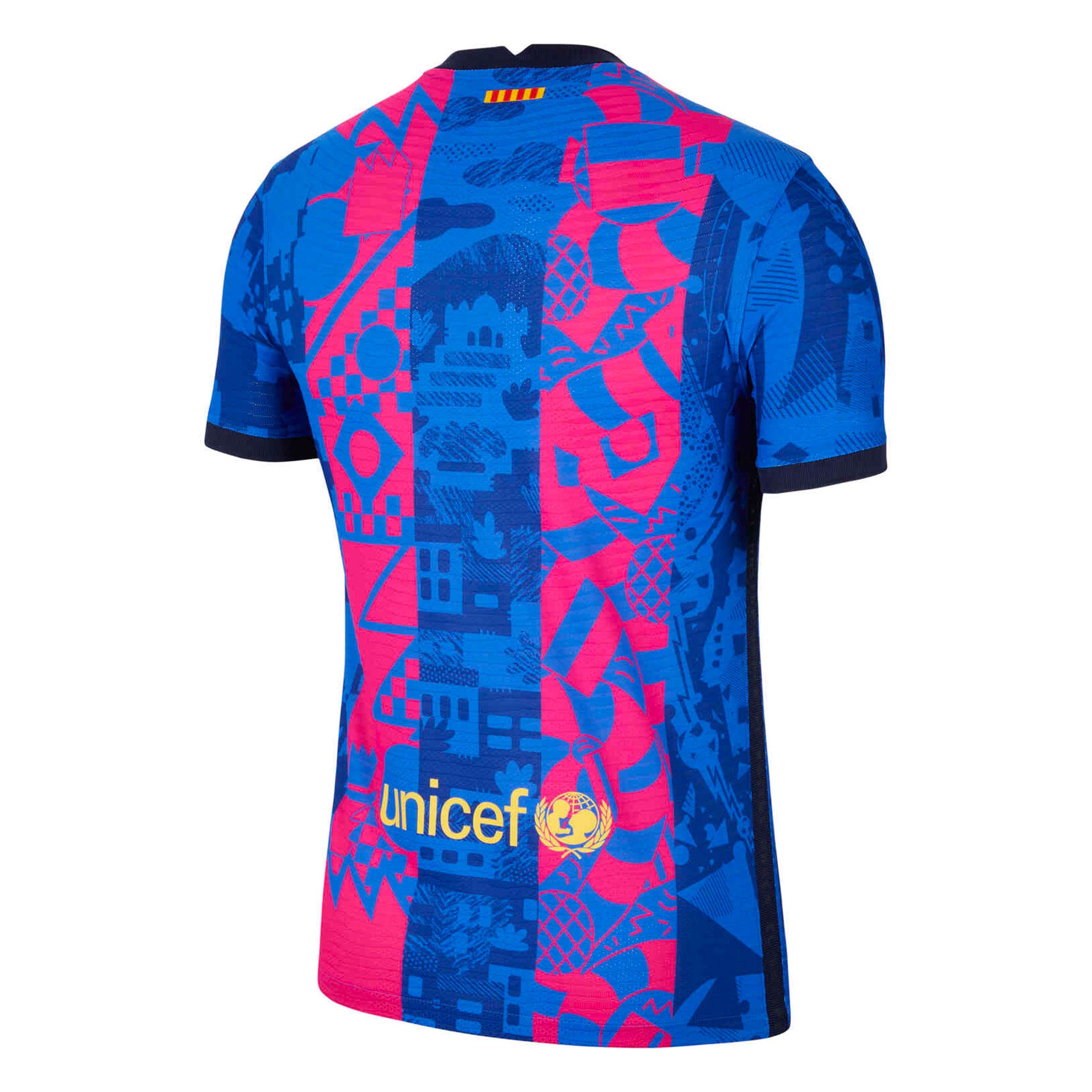 Nike Men's FC Barcelona 2021/22 Dri-FIT ADV Third Match Jersey Hyper Royal/Varsity Maize、mySite、noshort