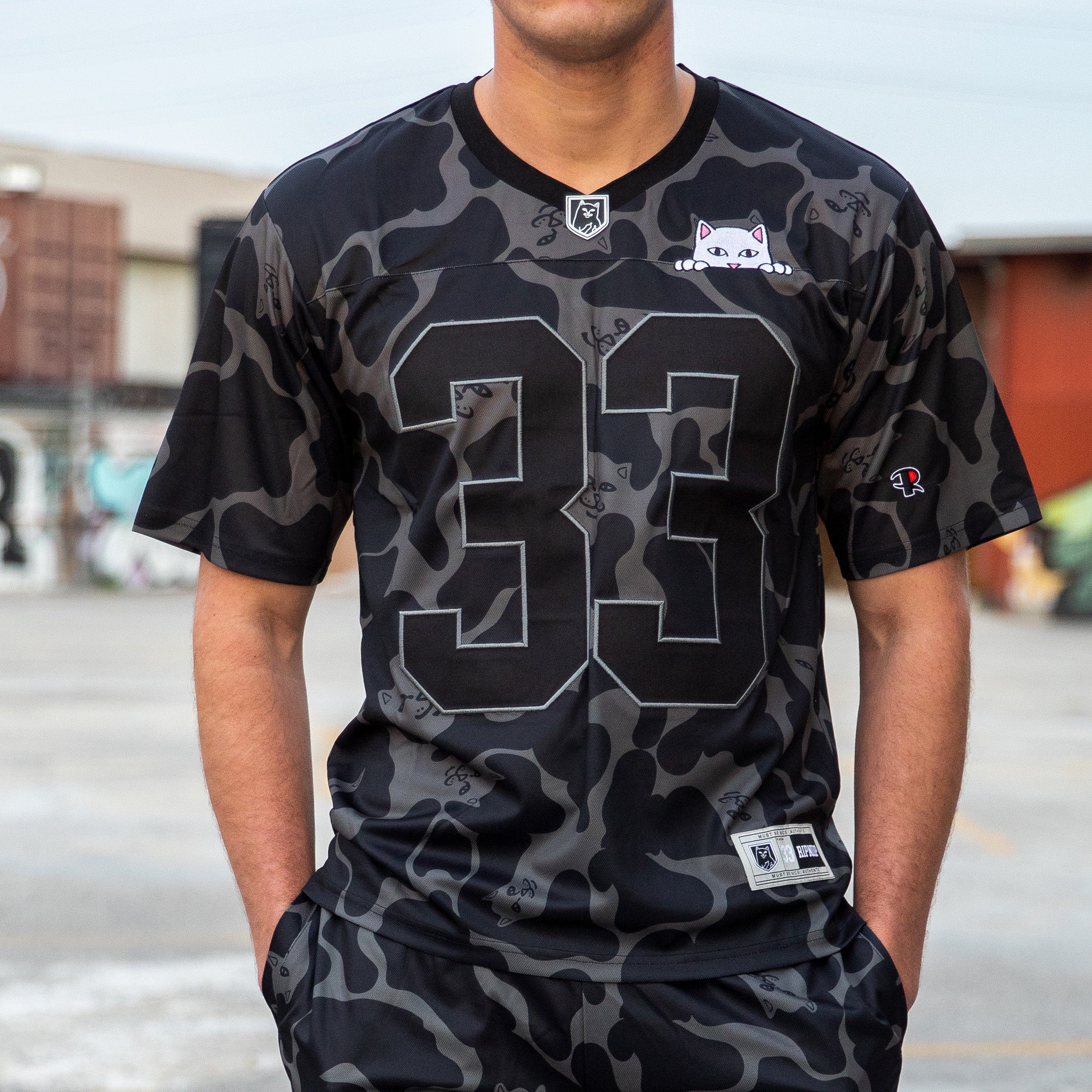  Peeking Nermal Football Jersey (Black Camo)、mySite、merchandisen