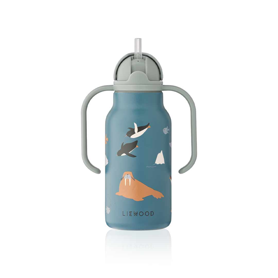  Liewood Kimmie Water Bottle 250 ml - Arctic Sea / Ocean View、mySite、merchandisen
