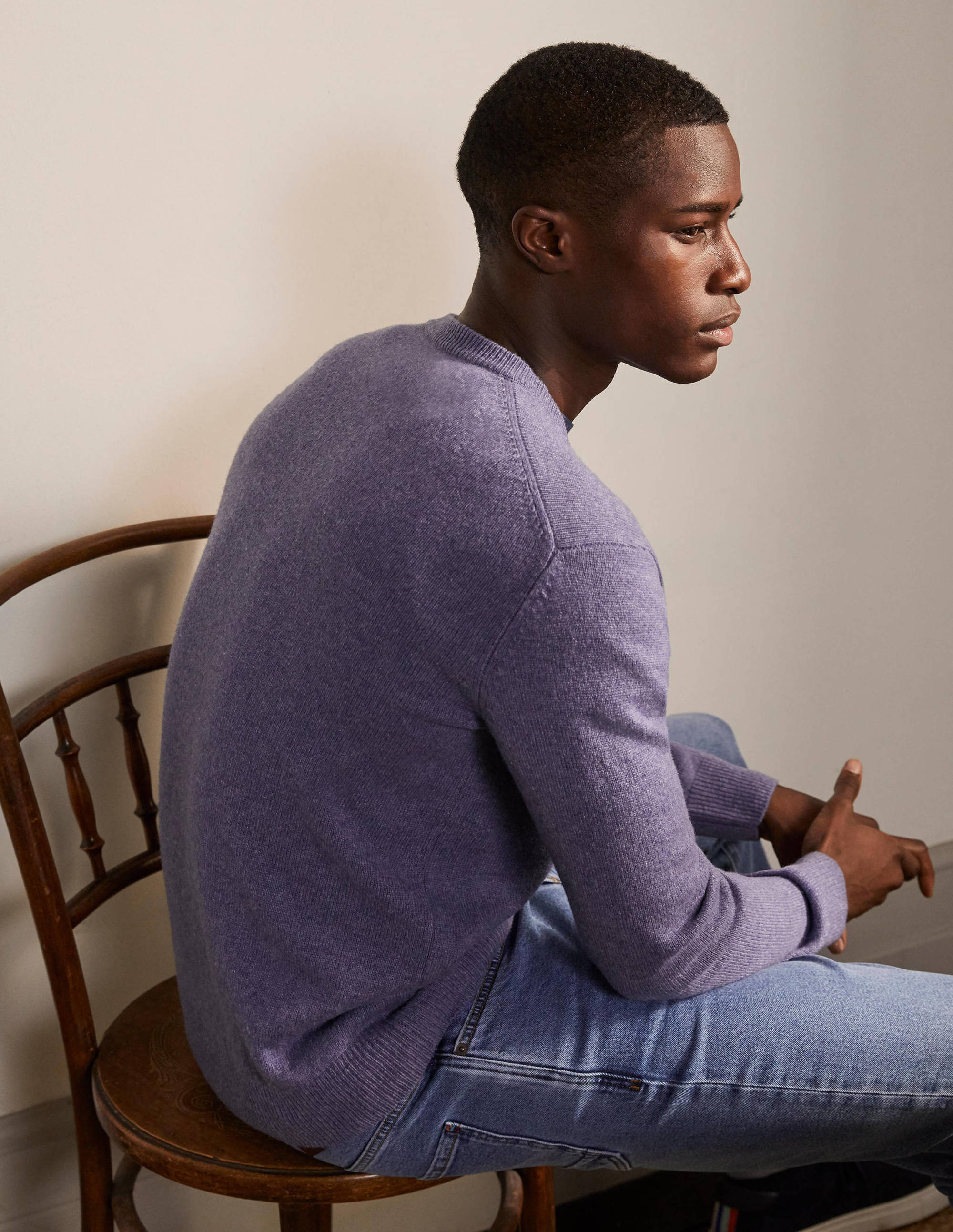  Lambswool V-neck-Heather Melange、mySite、ashleygrahame