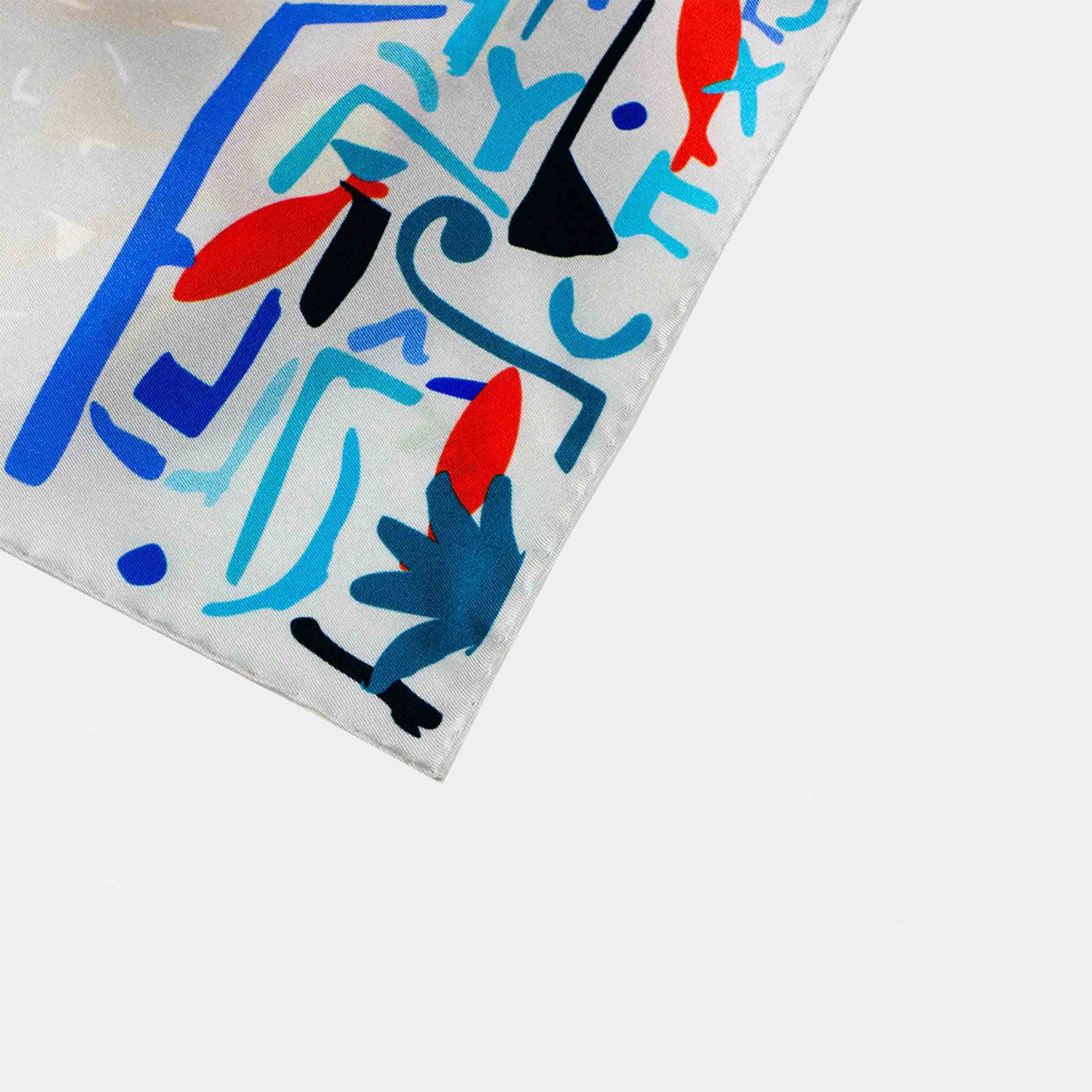 Silk Twill Pocket Square STRANGE SHAPE by Orequo、mySite、neckold