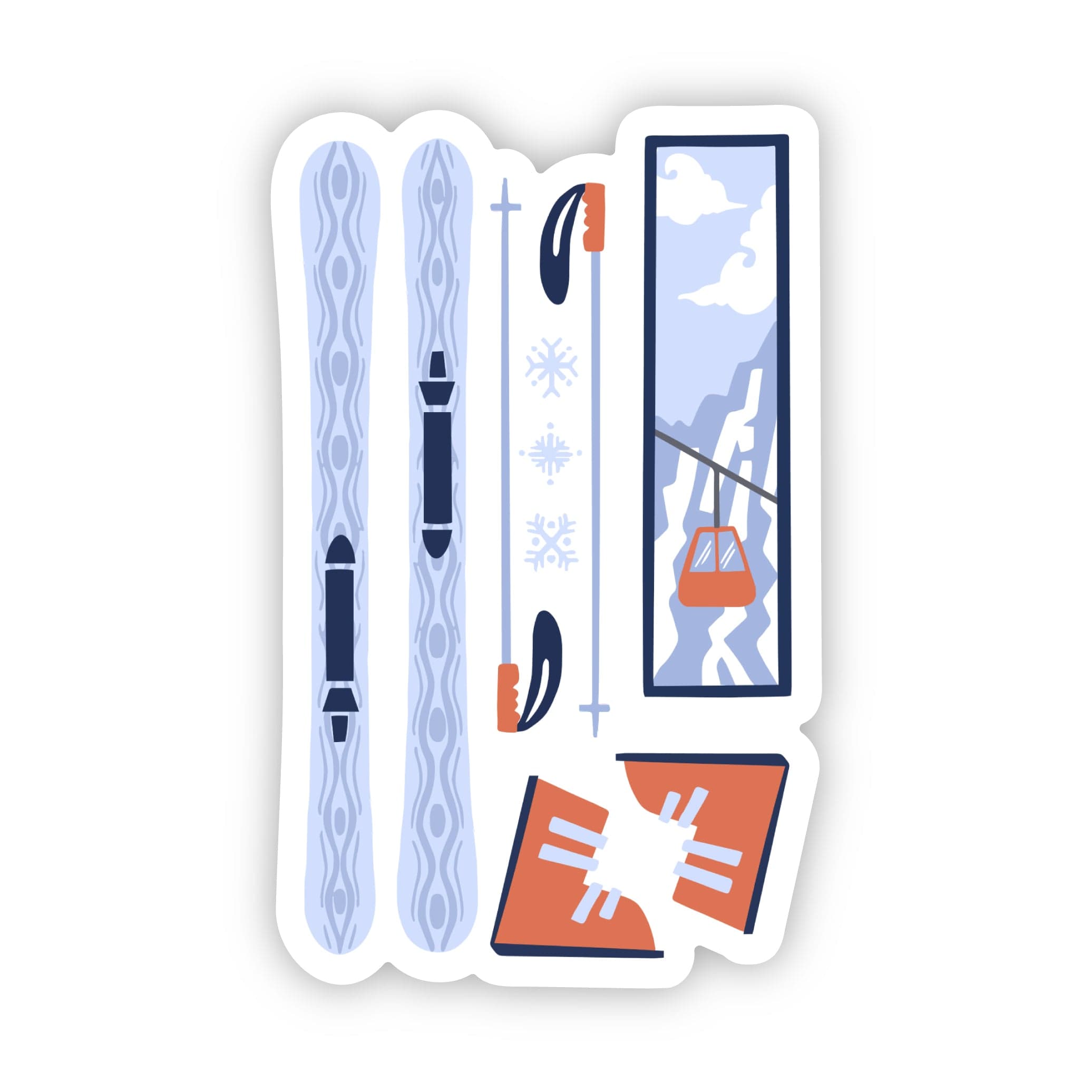  Skiing Essentials Sticker、mySite、elrpsem3k