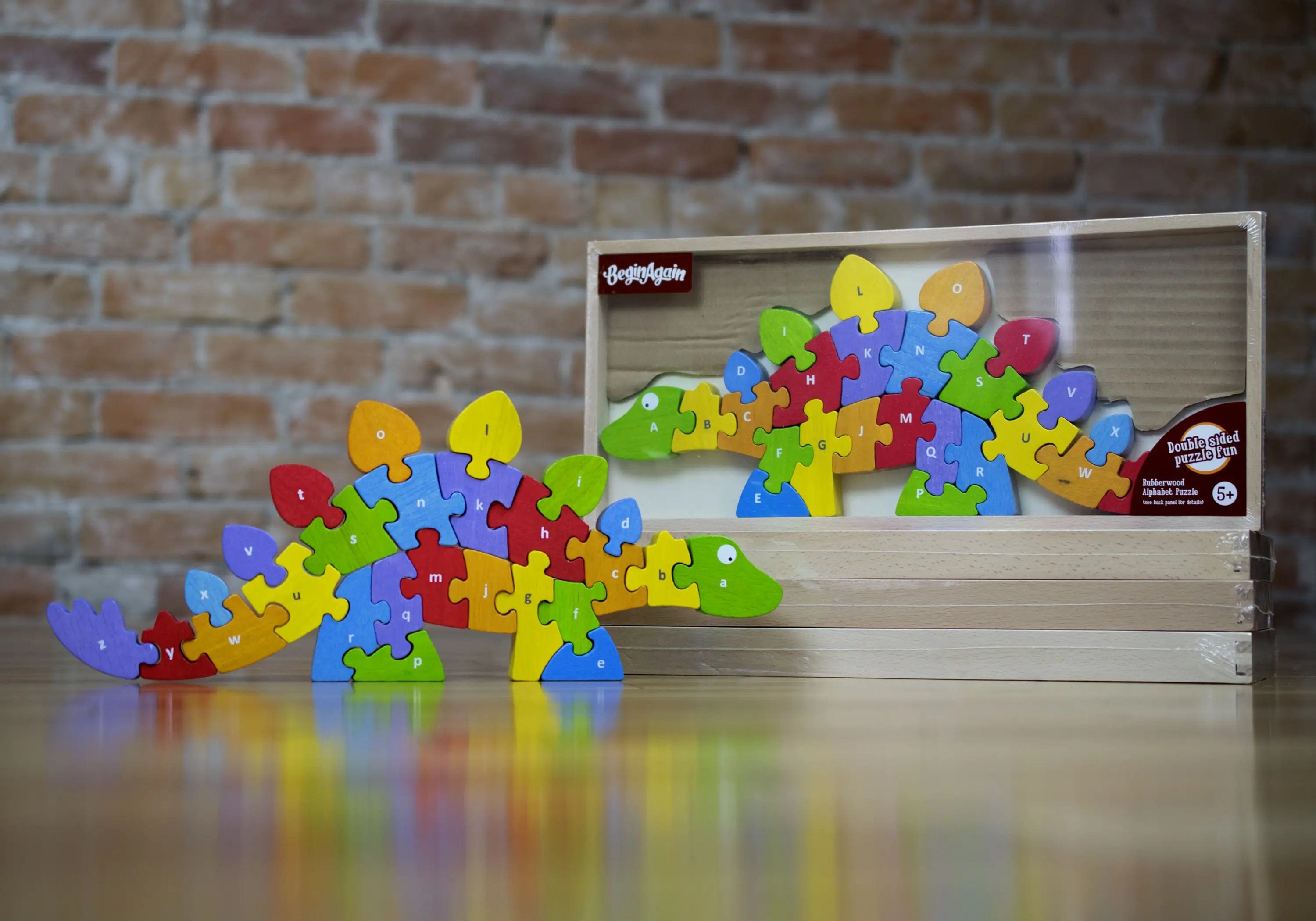 Dinosaur A-Z-Puzzle Toy, Eco Friendly, Vegan、mySite、g9winljtr
