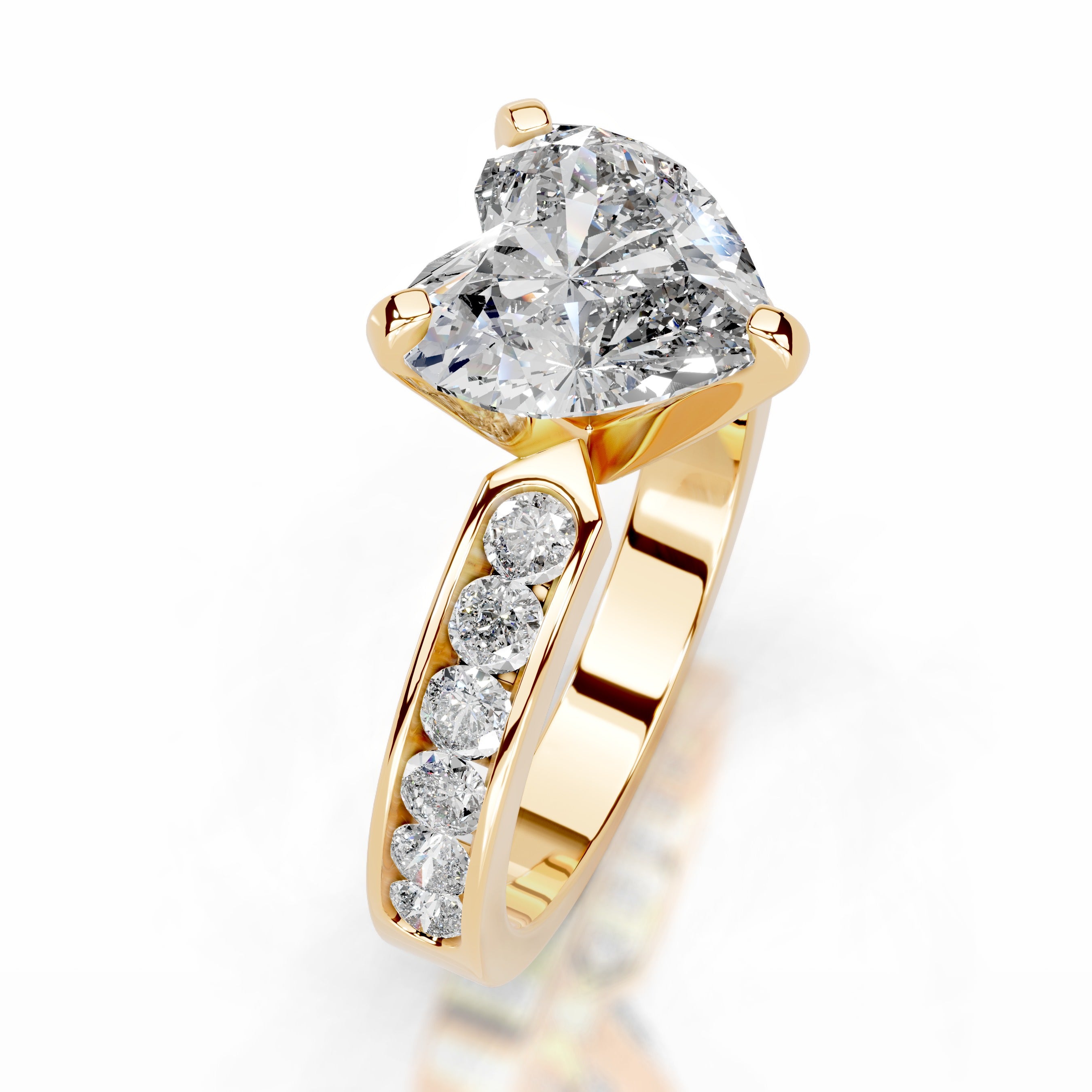 Giselle Lab Grown Diamond Ring - 18K Yellow Gold、mySite、hinf8tx79