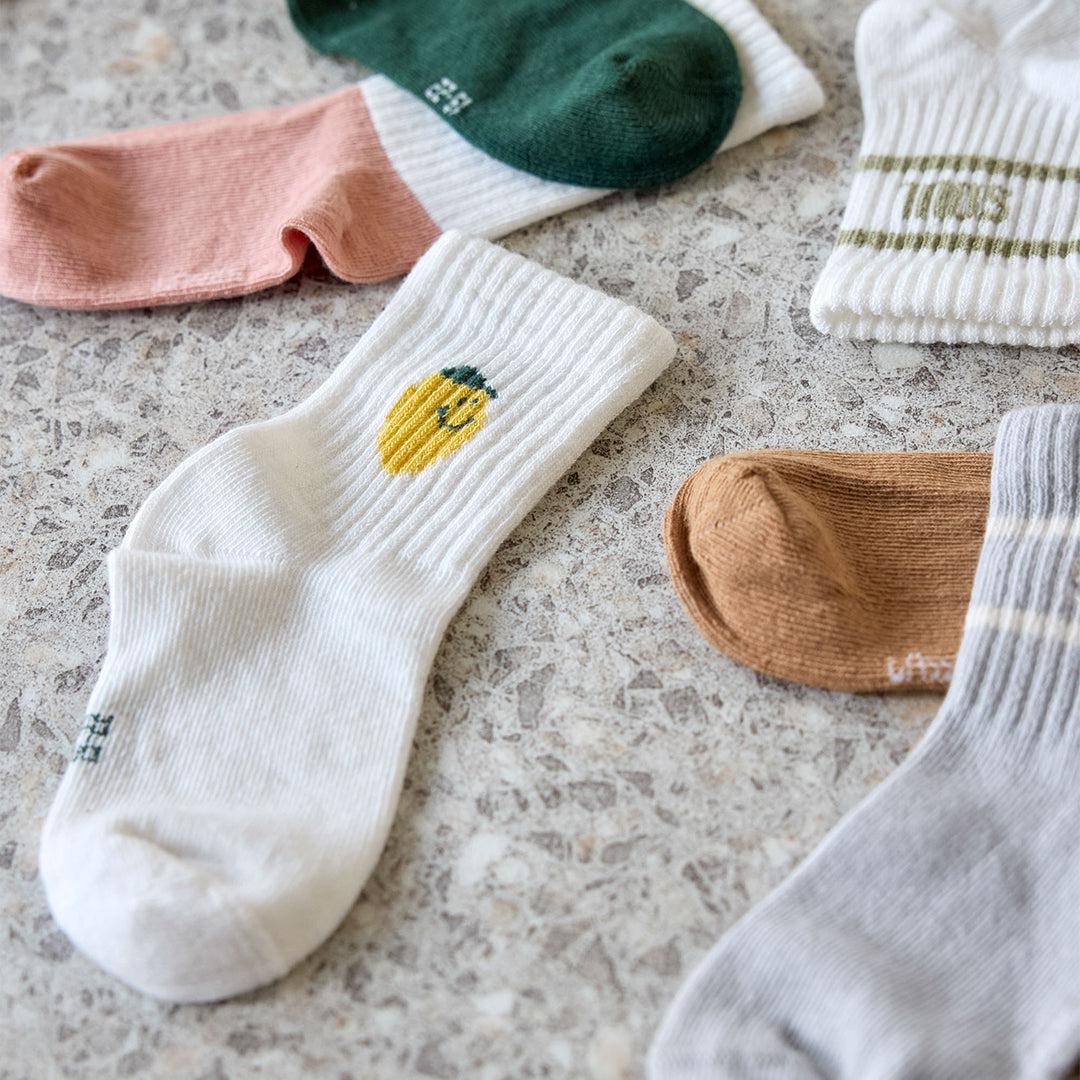  Lassig Tennis Socks - 3 Pack - White - Lemon、mySite、merchandisen