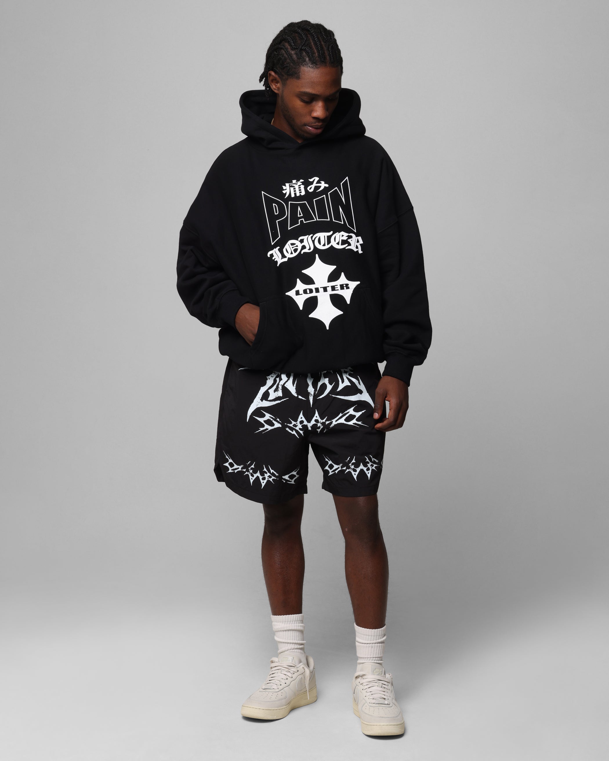 Loiter Stacked Metal Walk Shorts Black、mySite、zt4zffjzw