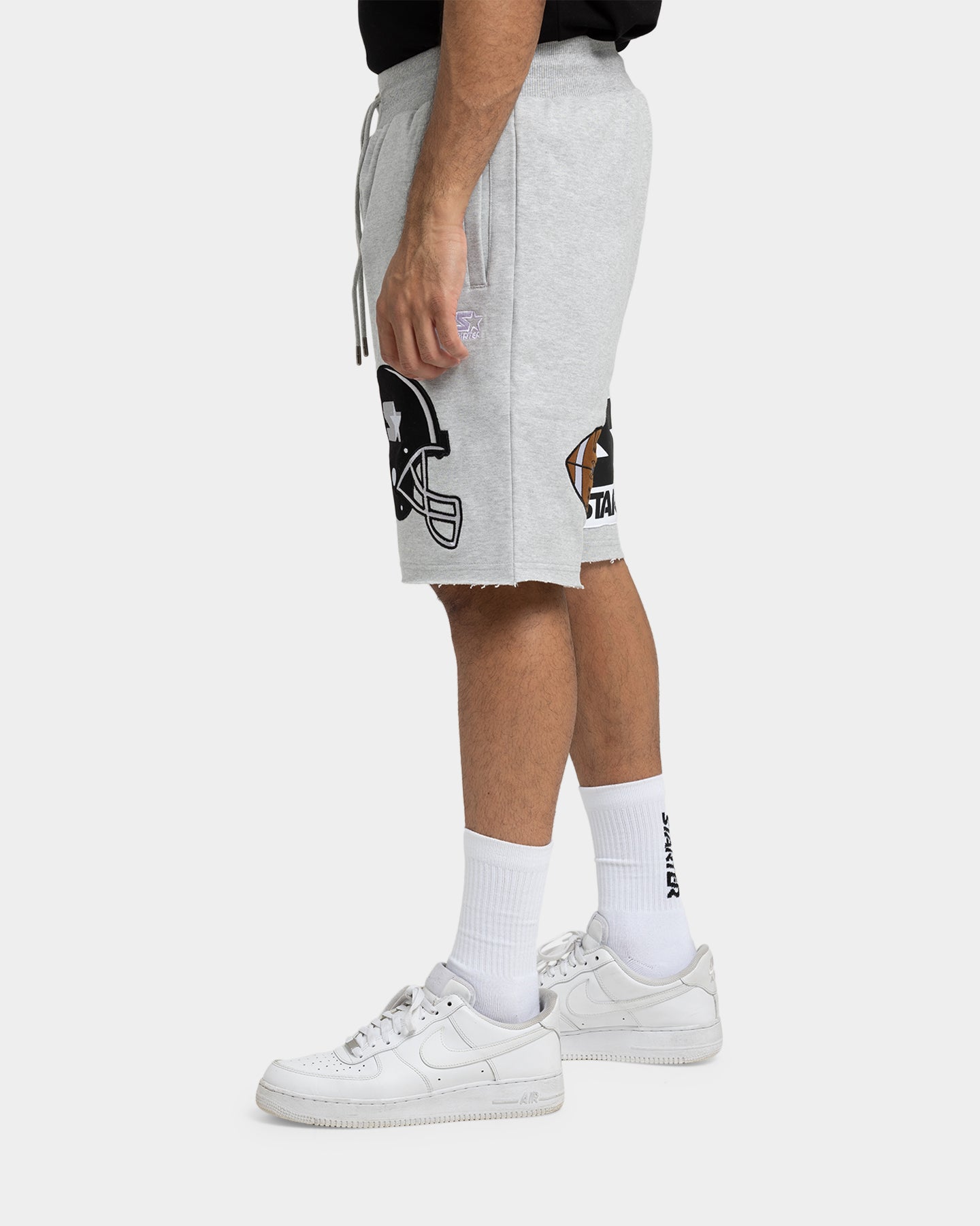 Starter Football Track Shorts Grey Marle、mySite、zt4zffjzw