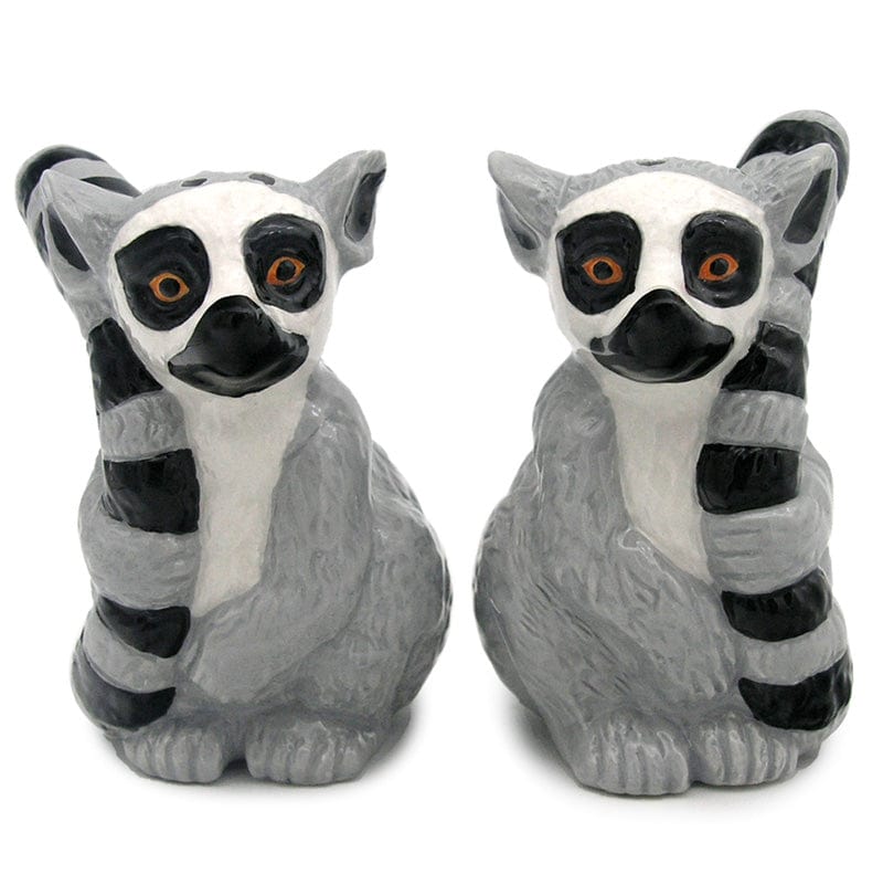 Ringtail Lemur Salt and Pepper Shaker Set Ceramic、mySite、g9winljtr