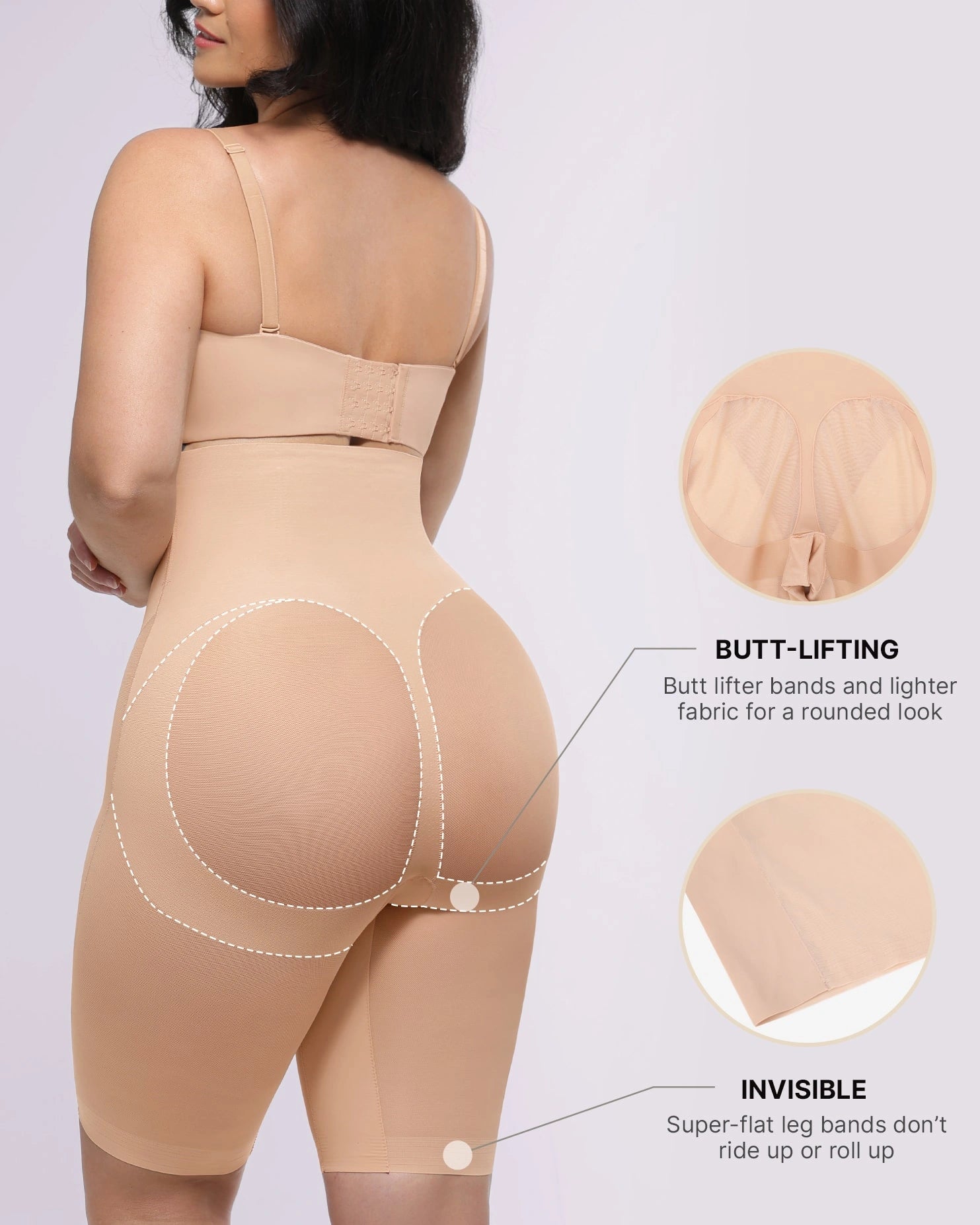 BOOT-YEAH™ MeshSmooth™ Butt-Lifting Above-Knee Shorts、mySite、bengalsvssteelers