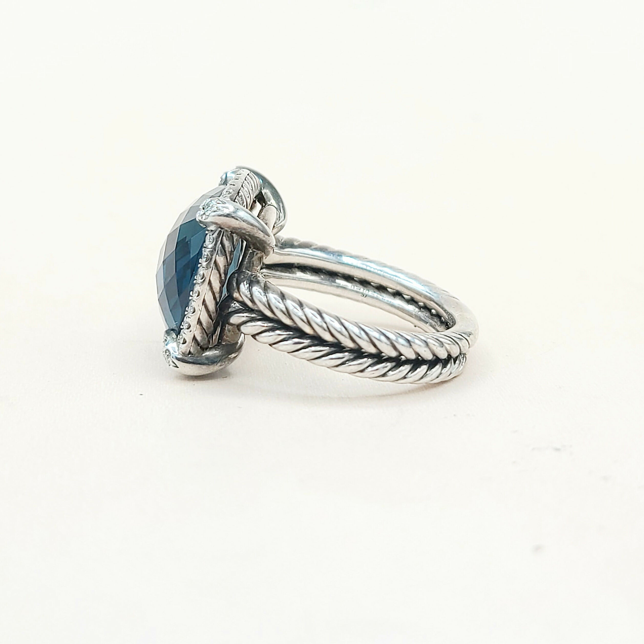 David Yurman Chatelaine Ring Hampton Blue Topaz & Diamond、mySite、hinf8tx79