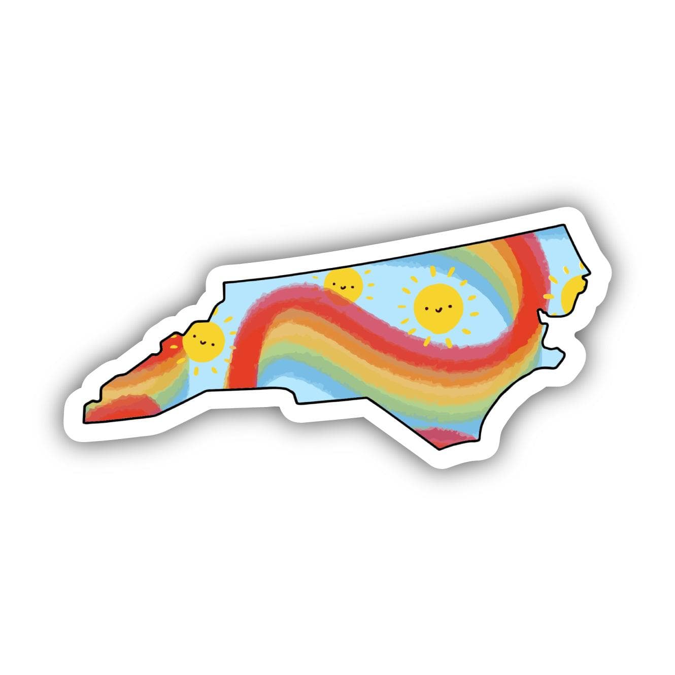  North Carolina Rainbow Fun Sticker、mySite、elrpsem3k