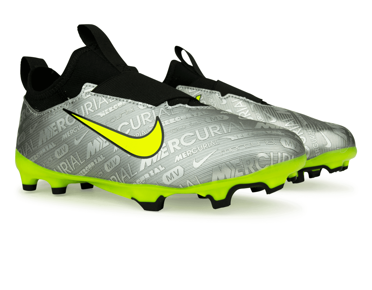 Nike Kids Zoom Mercurial Vapor 15 Academy FG/MG Silver/Volt、mySite、bottomscart