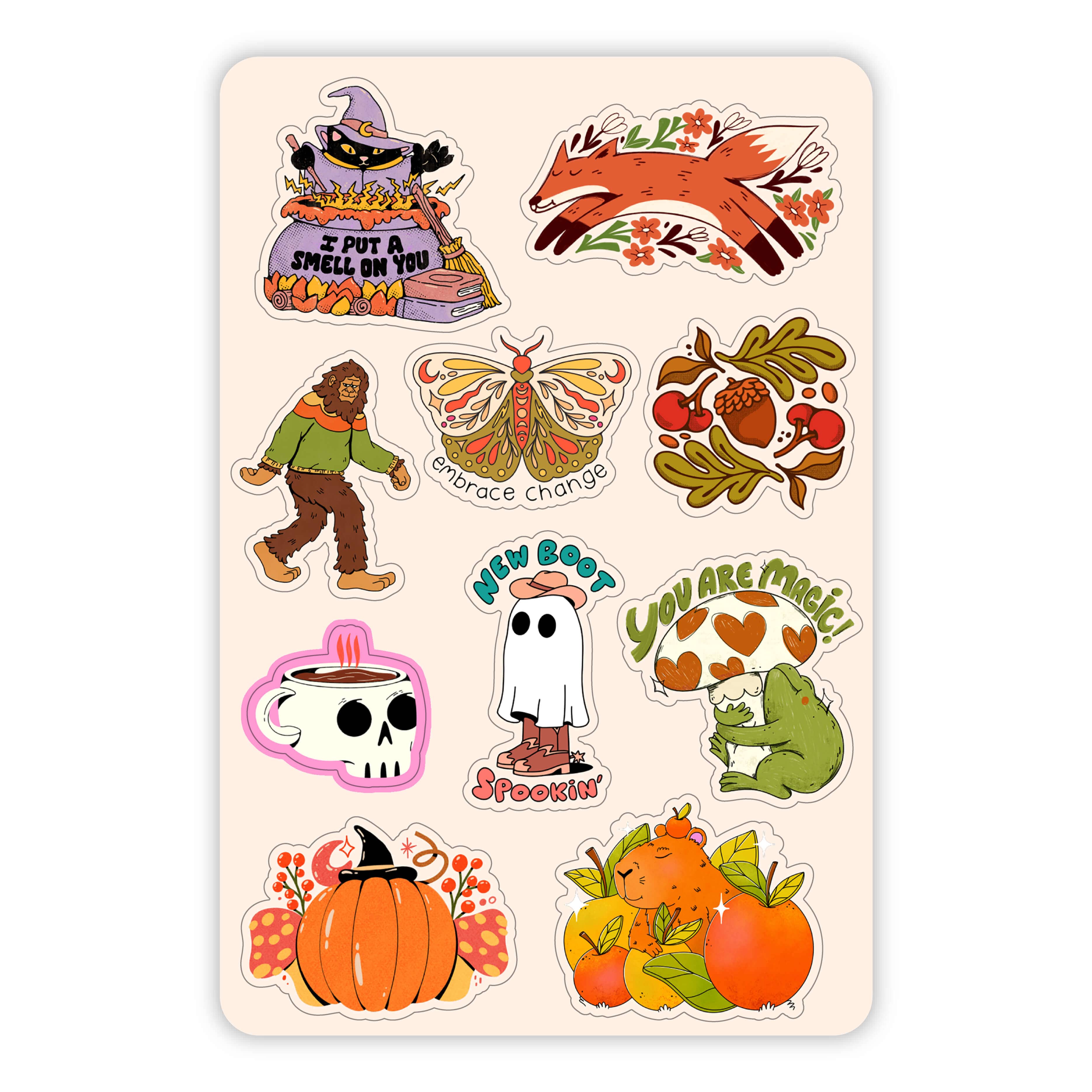  Bright Autumn Mini Sticker Sheet、mySite、elrpsem3k