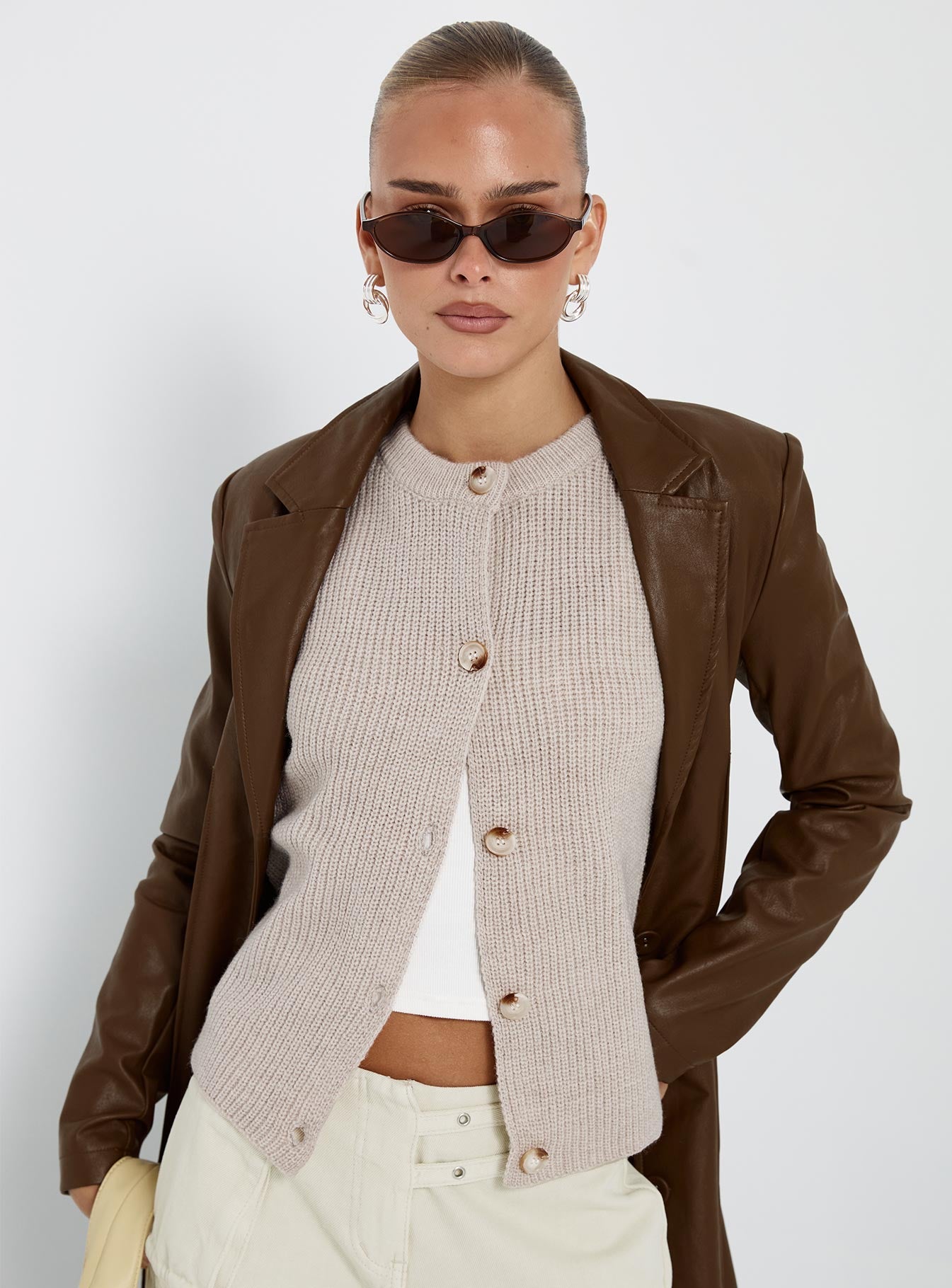 Wait A Lifetime Short Sleeve Cardigan Beige、mySite、solidvoid