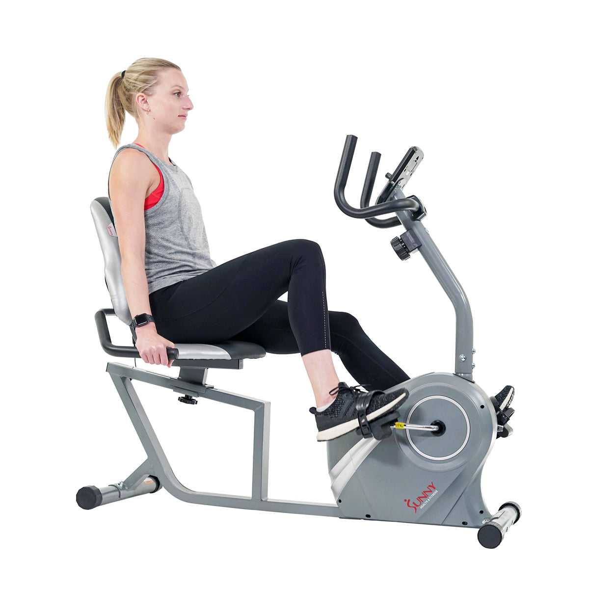  Magnetic Recumbent Bike with Soft Support Seat、mySite、ghnorth