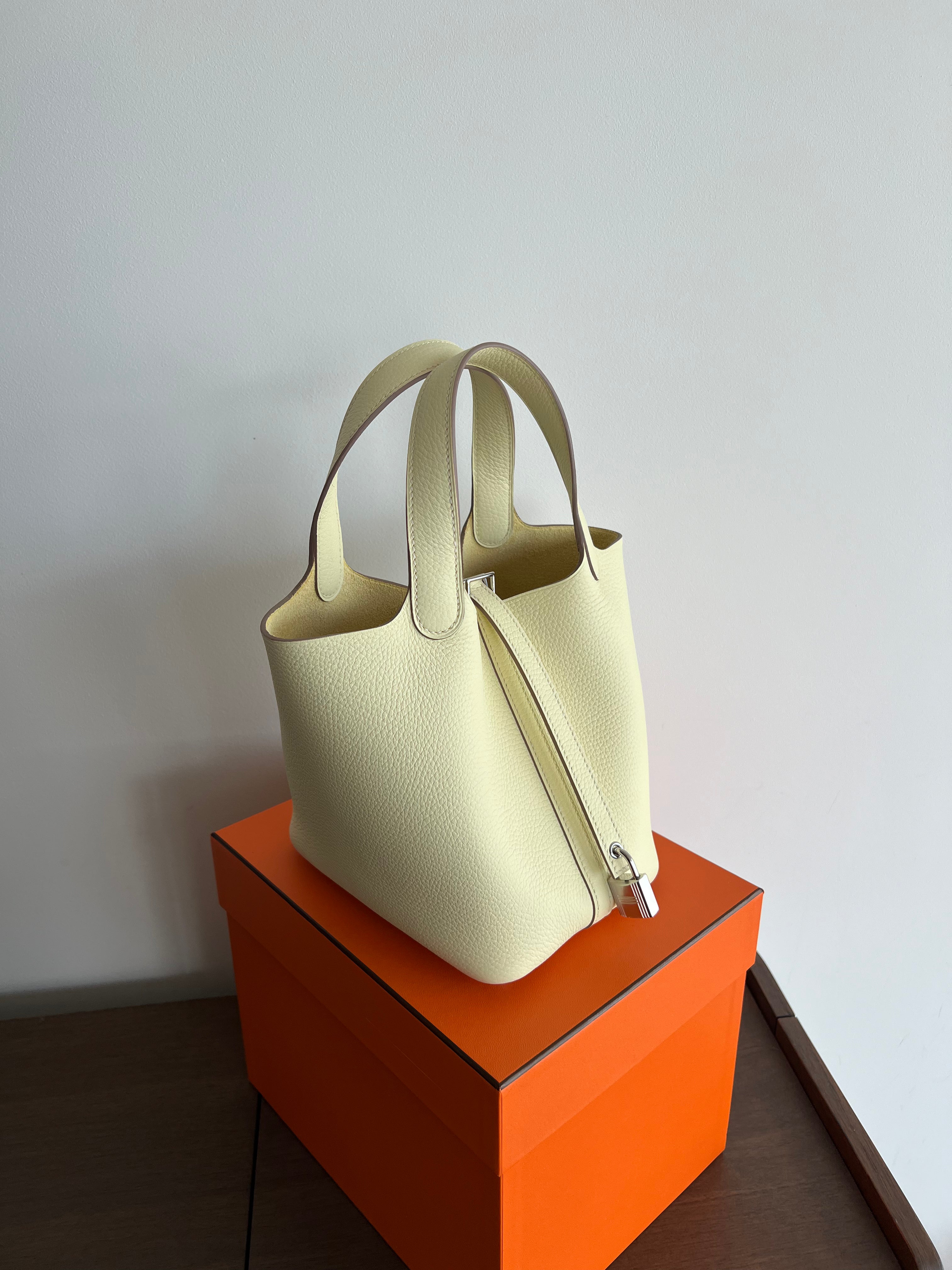 Hermès Picotin 18cm Jaune Milton Clemence PHW、mySite、garminoutage.com
