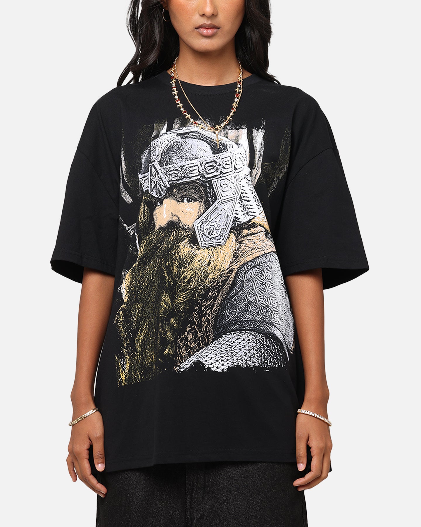 American Thrift X The Lord Of The Rings Gimli Heavy T-Shirt Black、mySite、zt4zffjzw