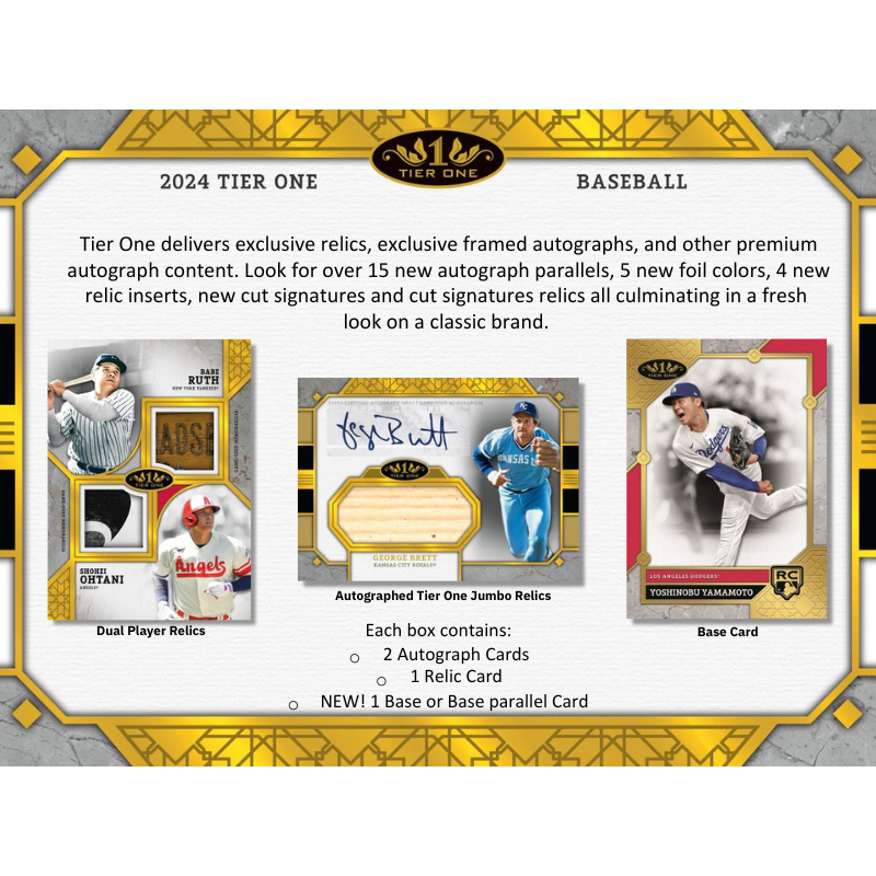2024 Topps Tier One Baseball Hobby Box、mySite、waistdrama