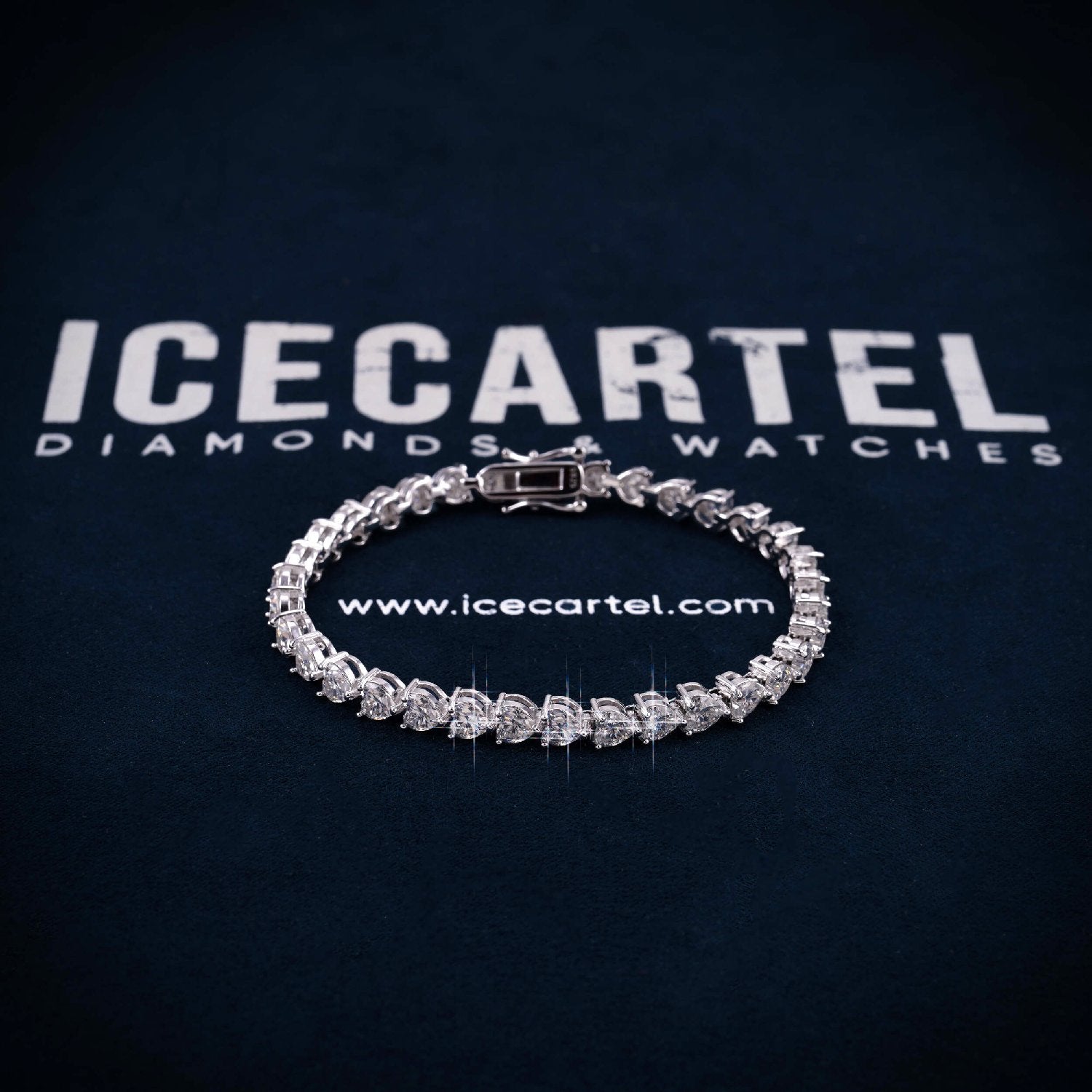 5MM Moissanite Heart Tennis Bracelet 14K Gold、mySite、hinf8tx79