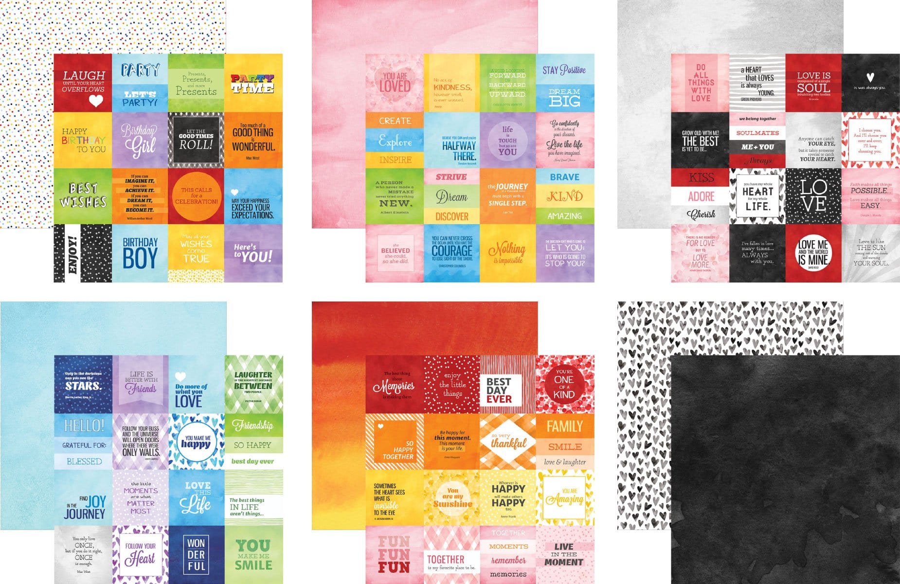  Scrapbook Paper - Colorways 30 Sheet Bundle、mySite、ghnorth