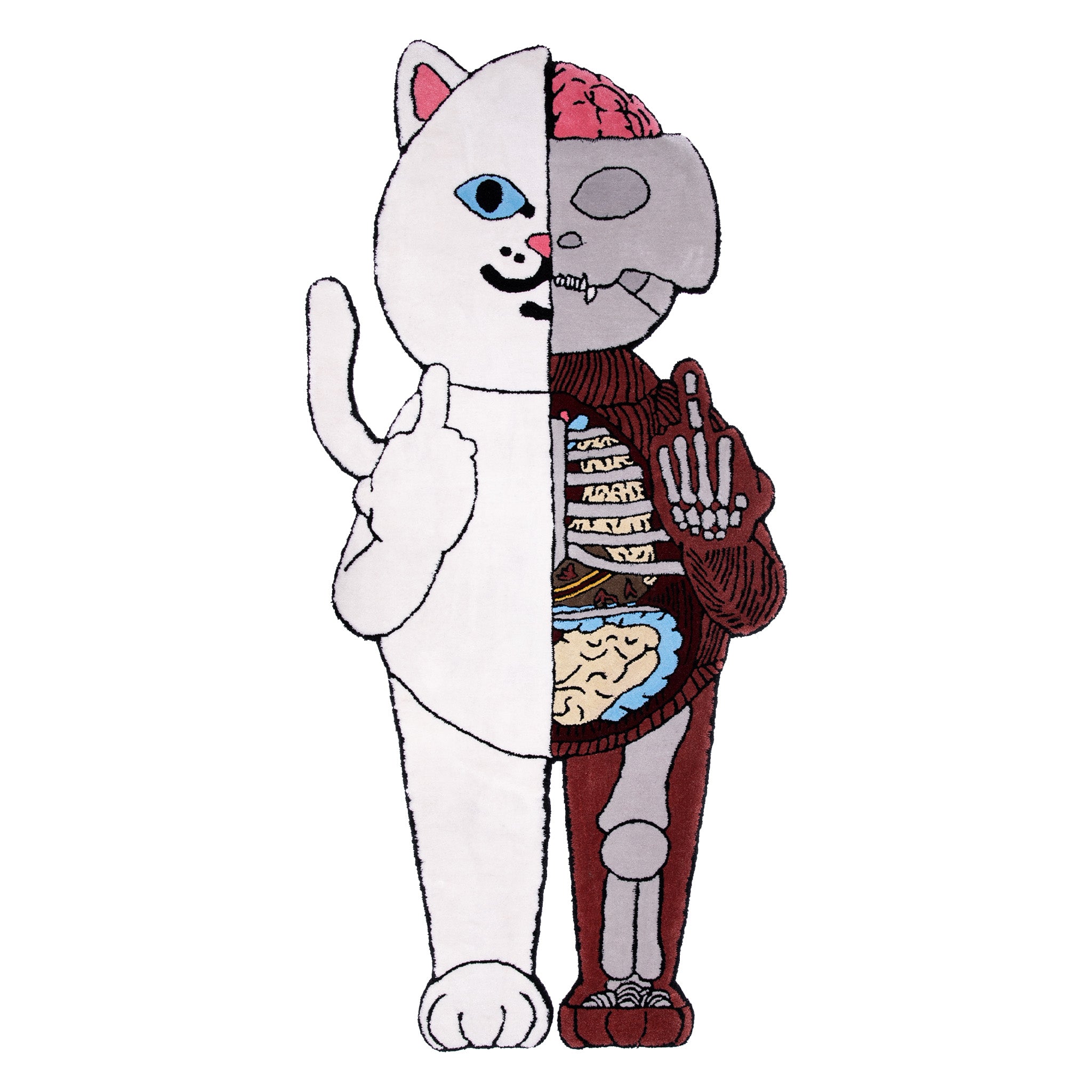  Nermal Anatomy Rug (White/Red)- 6ft、mySite、merchandisen