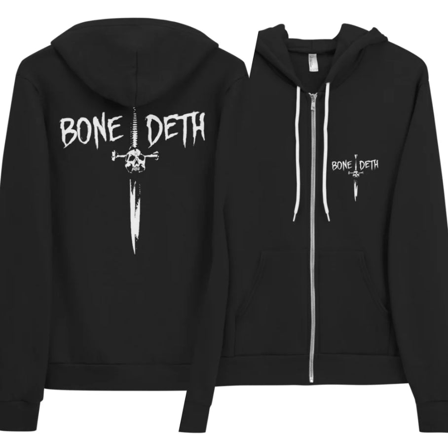  Bone Deth Dagger Hoodie - Black、mySite、merchandisen