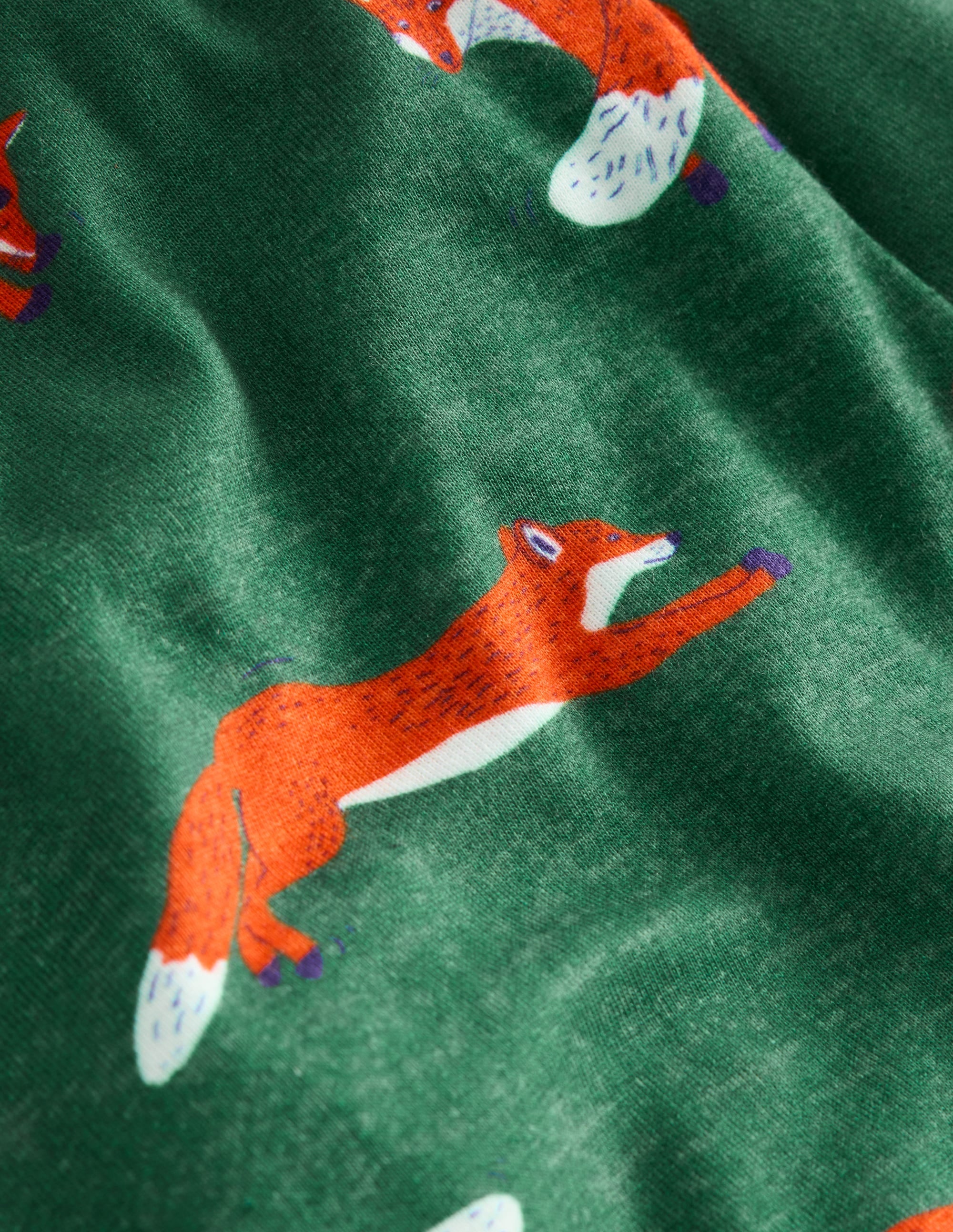 Snug Long John Pyjamas-Jewel Green Foxes、mySite、ashleygrahame