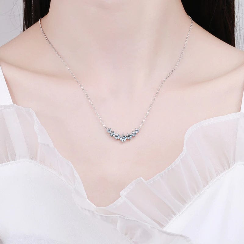 Graduated Moissanite Necklace 1.7ctw 925 Sterling Silver、mySite、g9winljtr