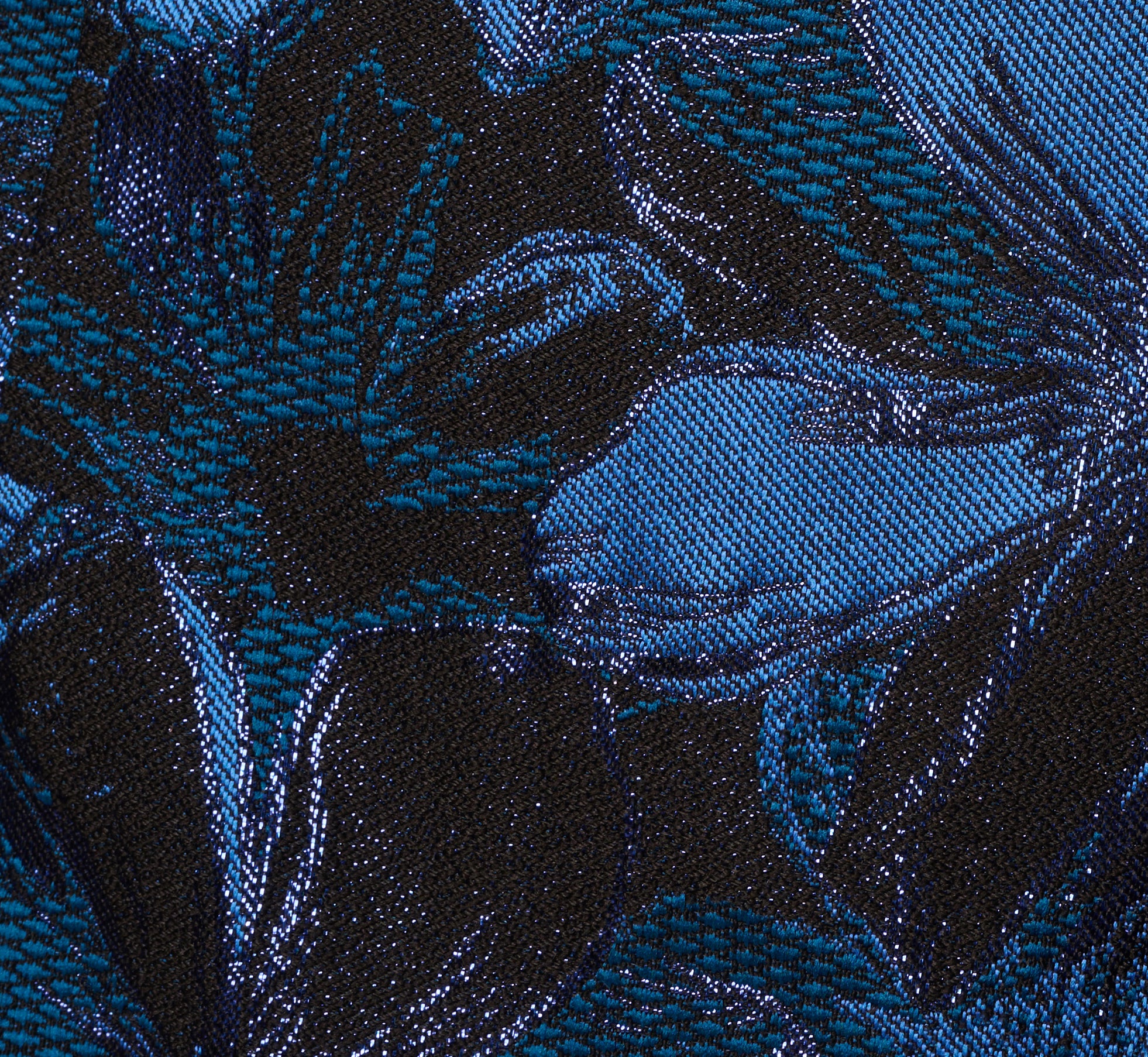 Off Shoulder Jacquard Gown In Blue Multi、mySite、solidvoid