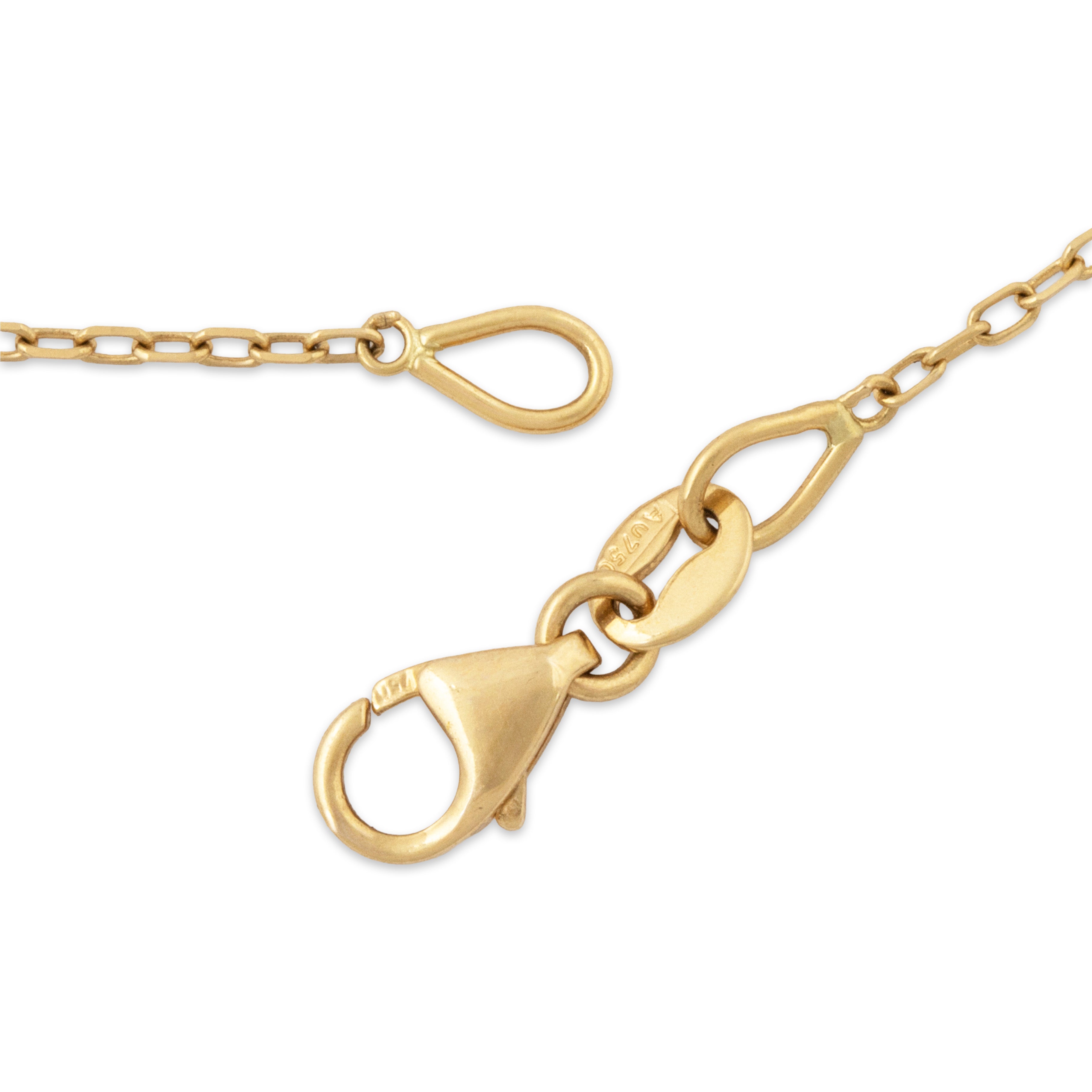 Vintage 18k Yellow Gold Diamond Pave Paperclip Necklace 16-18、mySite、hinf8tx79