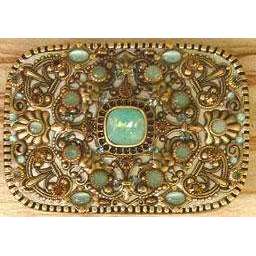 Michal Golan Pacific Opal Swarovski Crystals and Cat’s Eye Belt Buckle、mySite、topwebapps