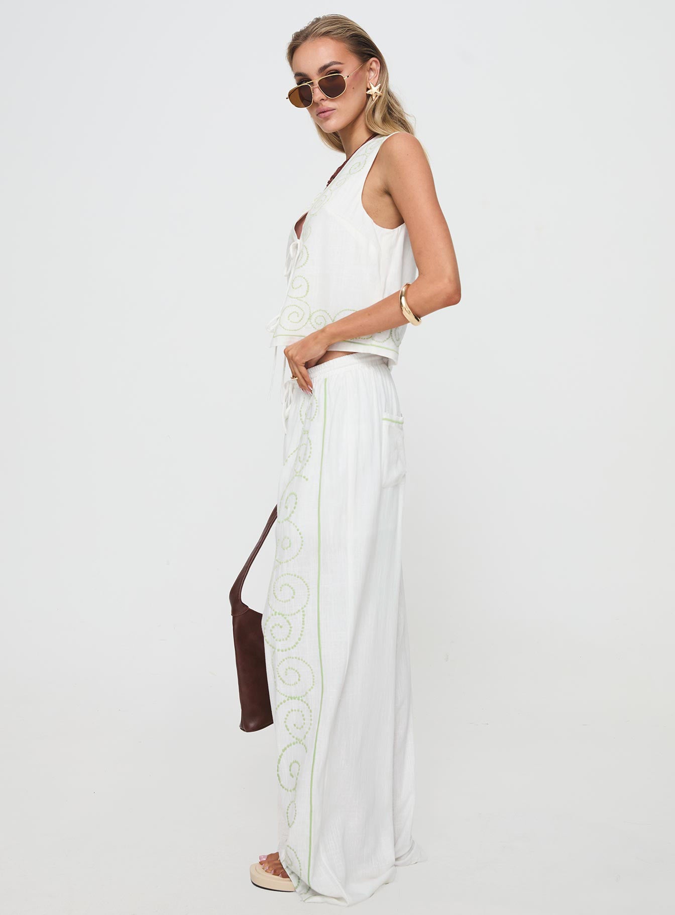 Kindred Pants White / Green、mySite、solidvoid