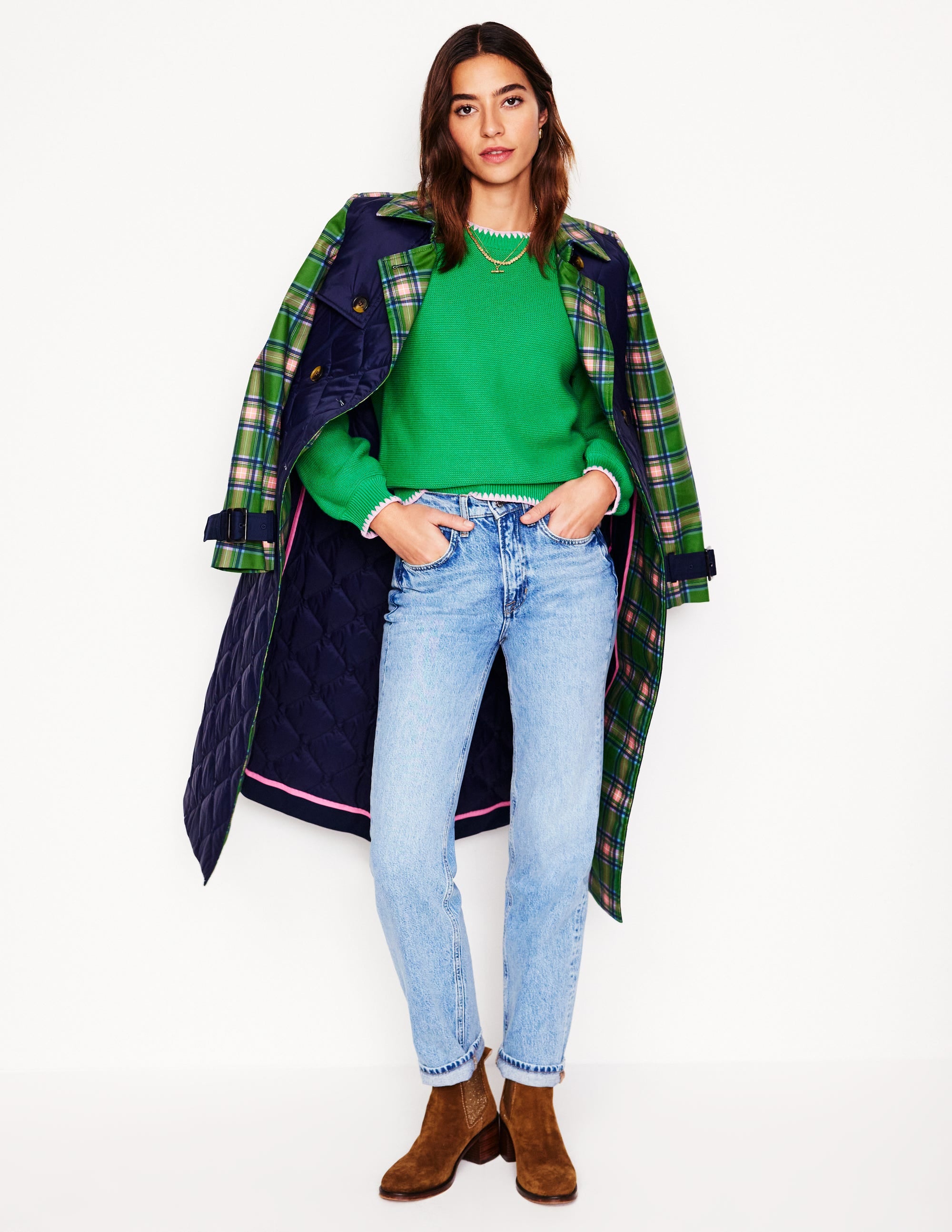  Lena Stitch Detail Sweater-Rich Emerald、mySite、ashleygrahame