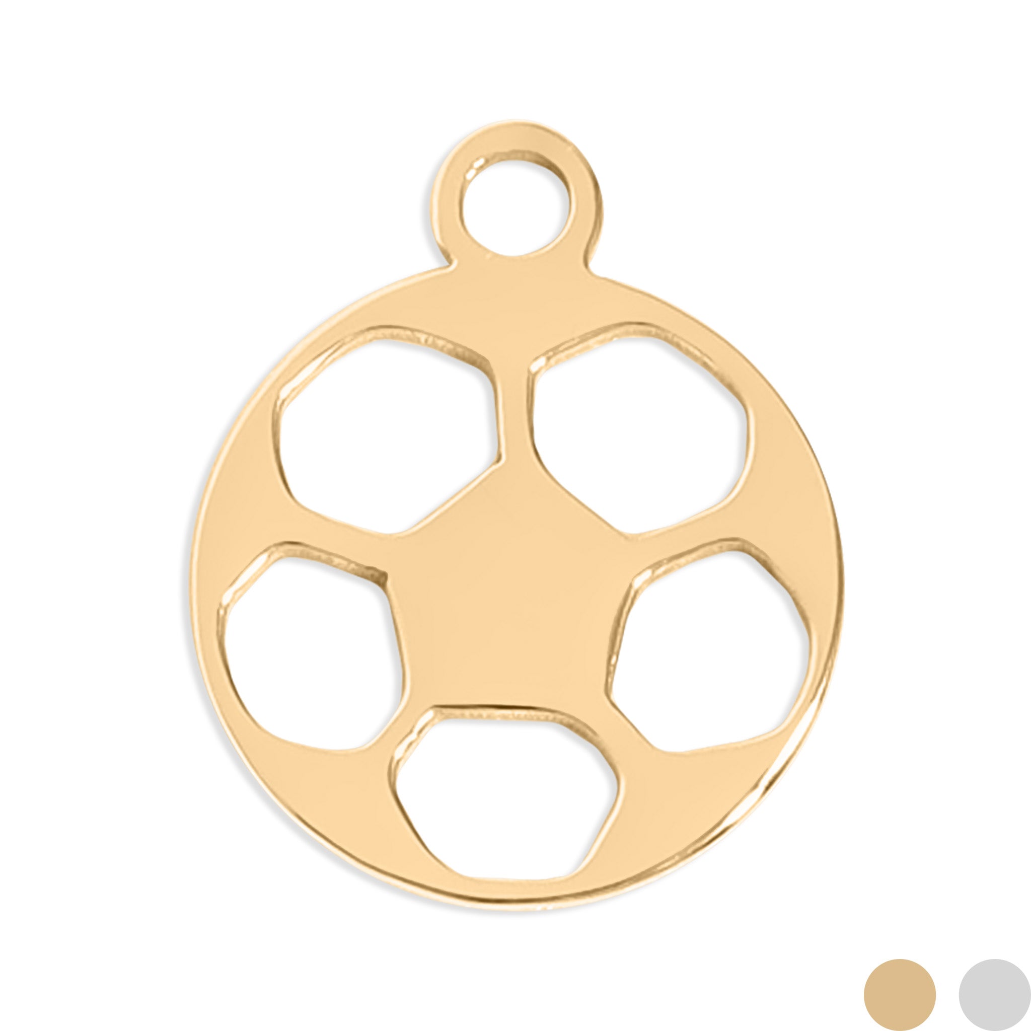 18K Gold PVD Stainless Steel Soccer Ball Charm / PDL0153、mySite、dreamappss